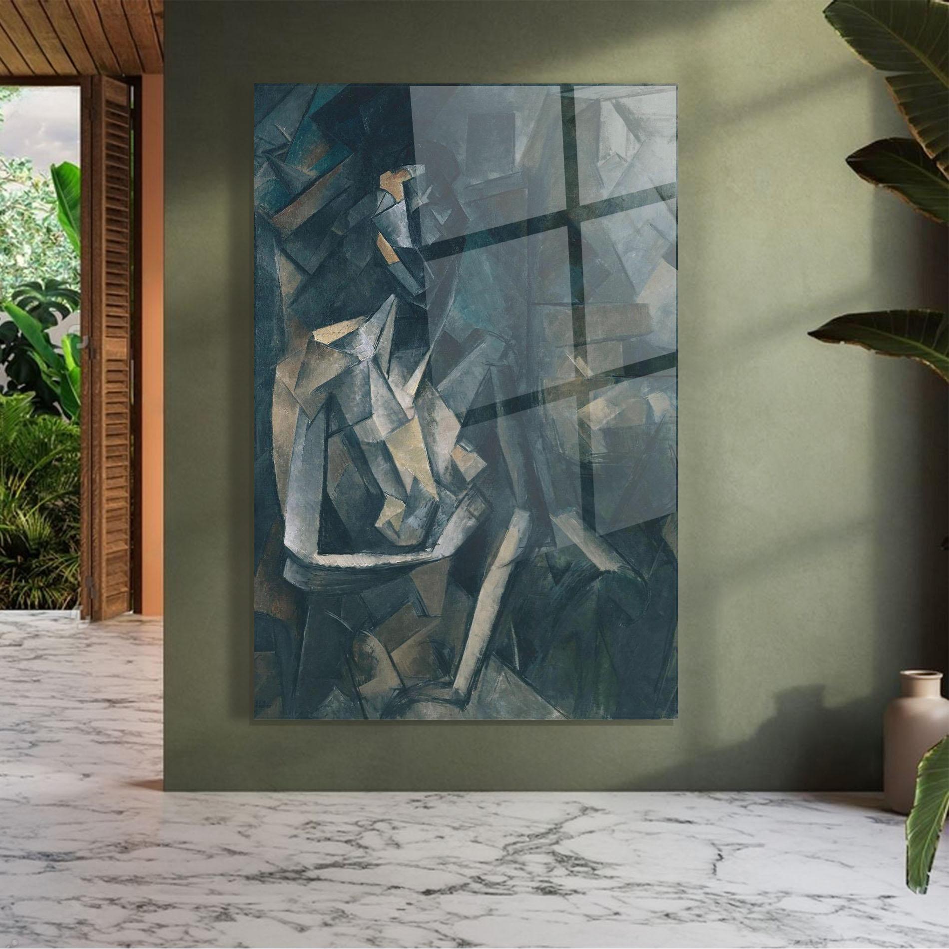 Glasbild Dans Un Fauteuil mockup 7