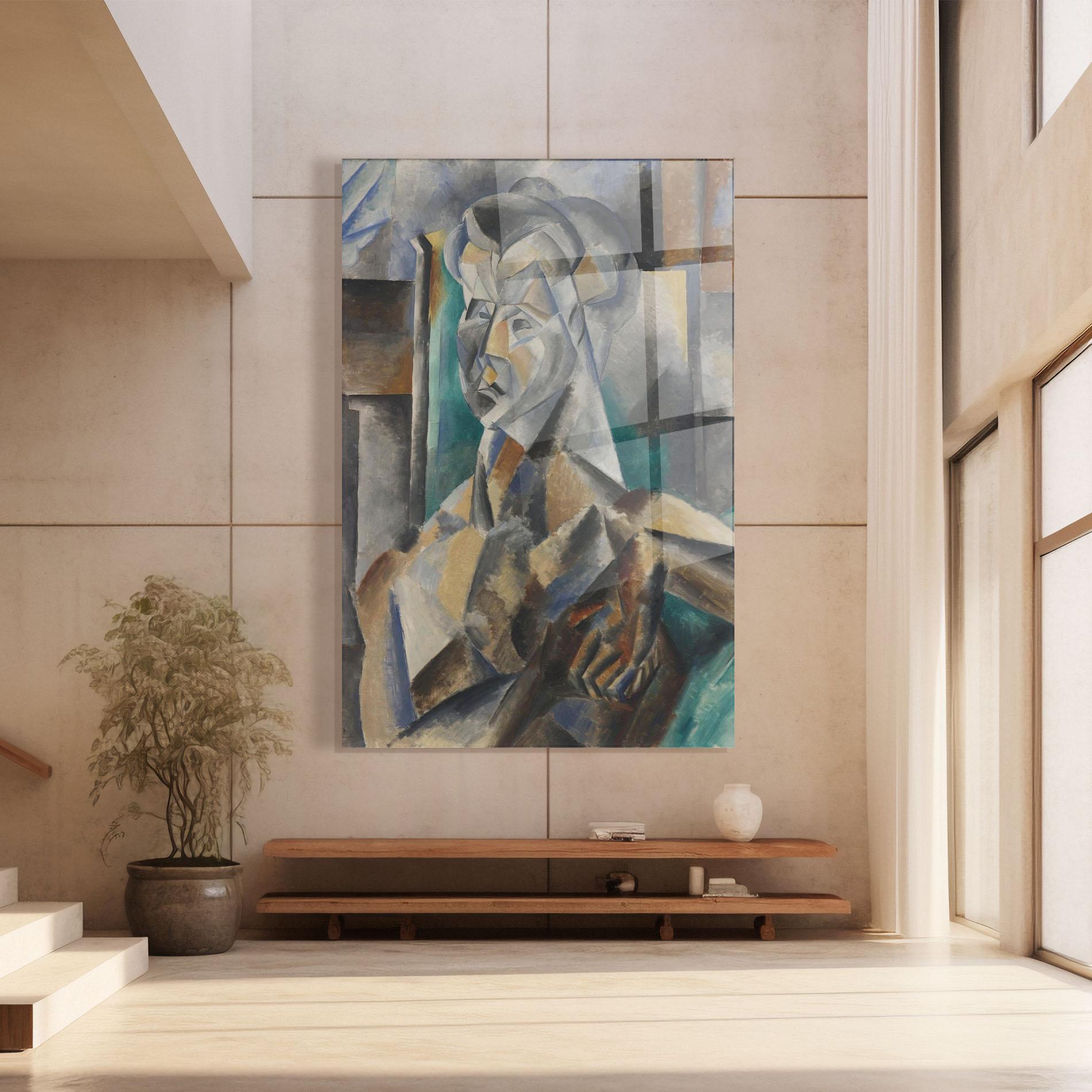 Glasbild Buste De Femme mockup 8