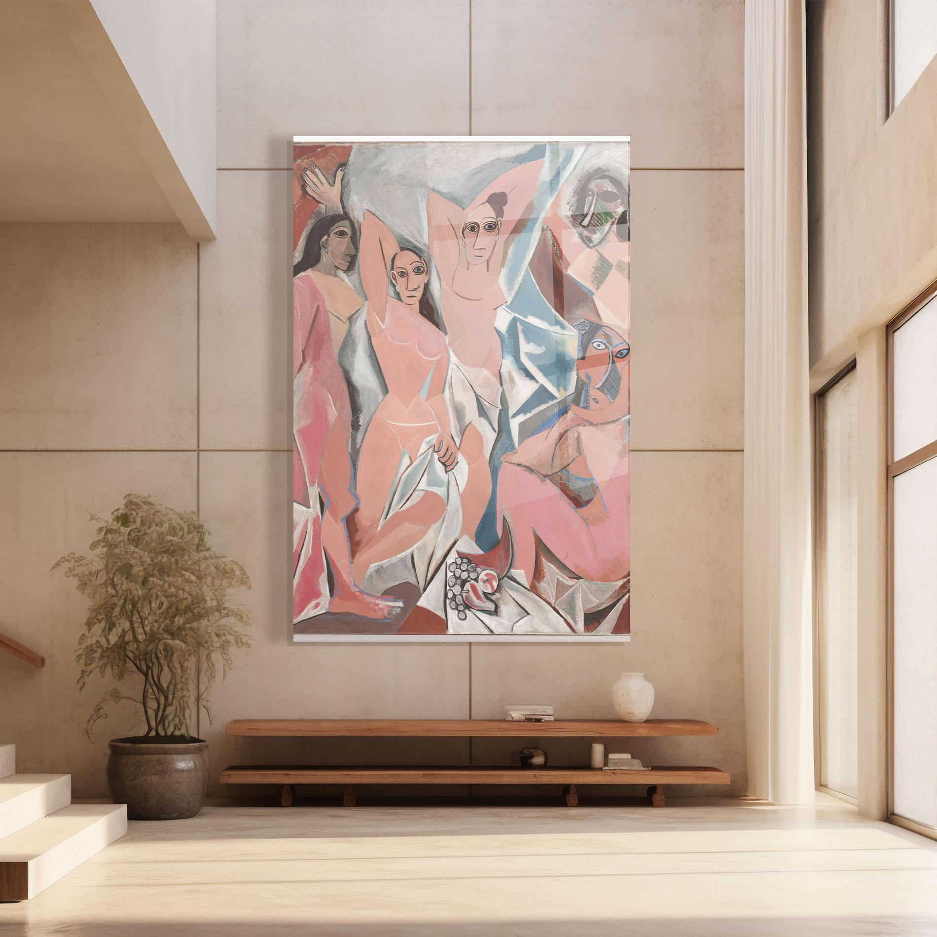 Glasbild Les Demoiselles mockup 8