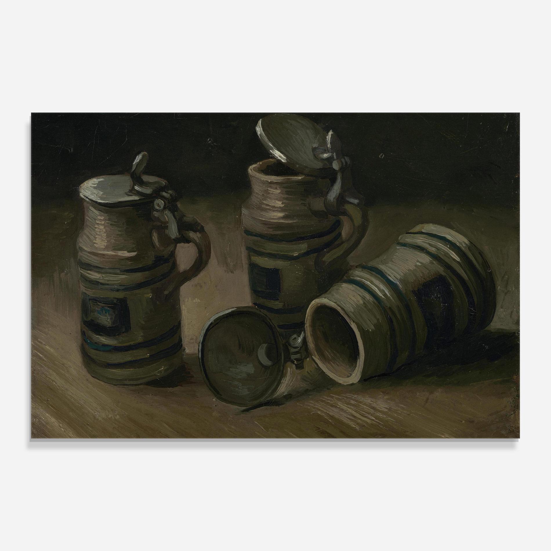 Glasbild Bierpullen mockup 0