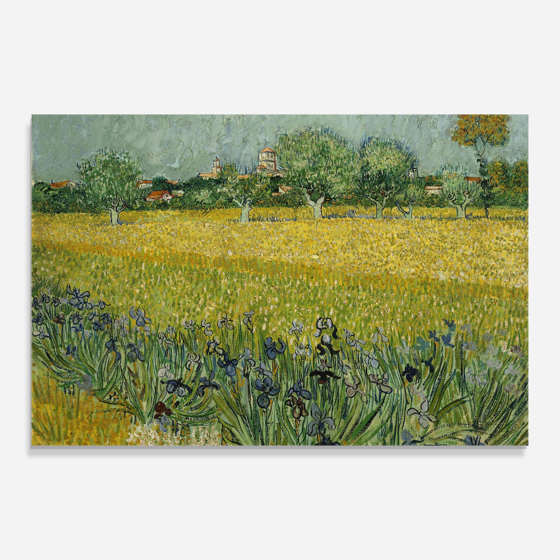 Glasbild Veld Met Bloemen mockup 0