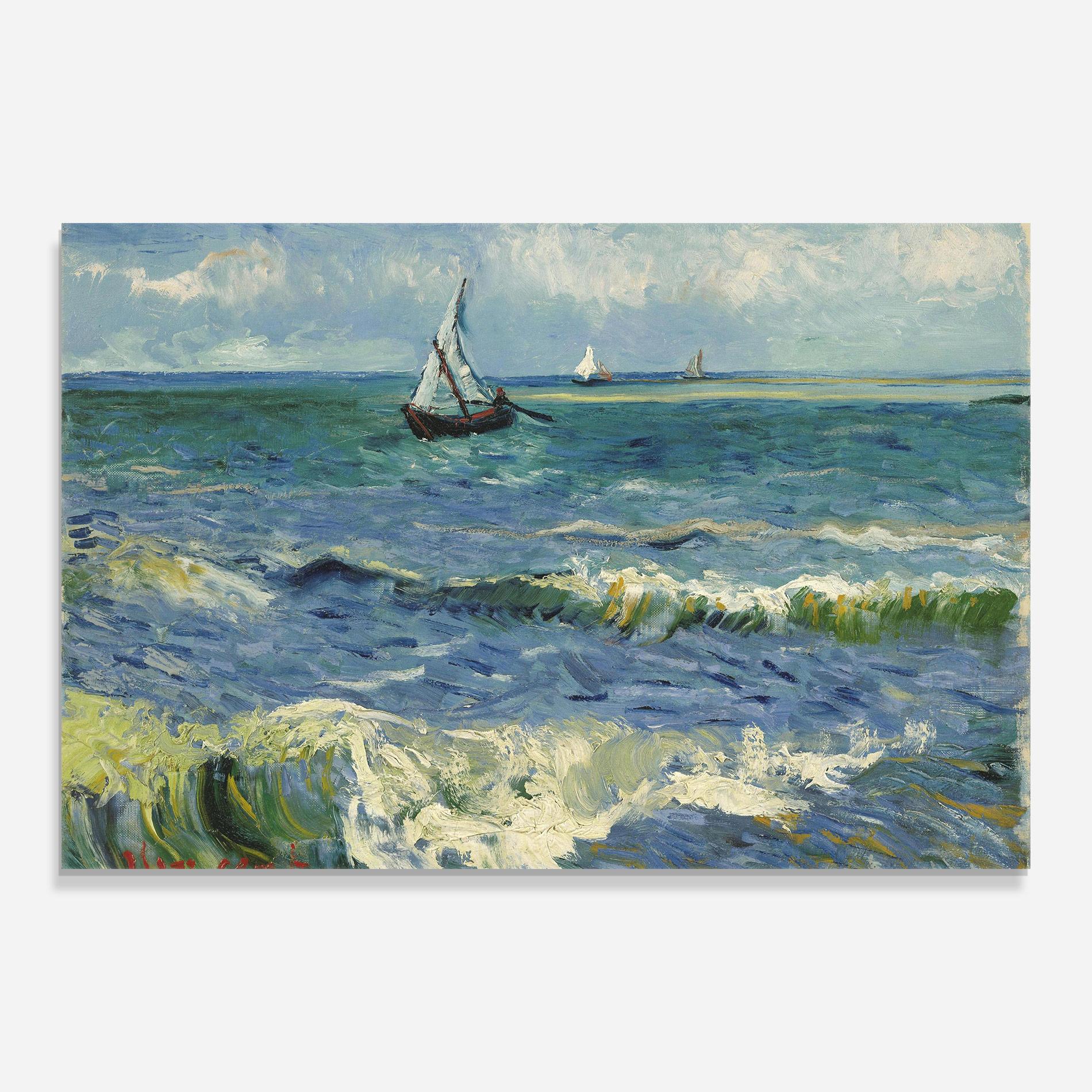 Glasbild Zeegezicht Saintes Maries mockup 0