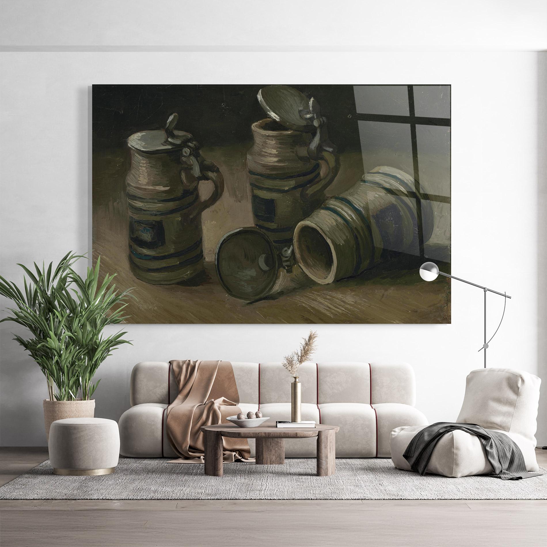 Glasbild Bierpullen mockup 9