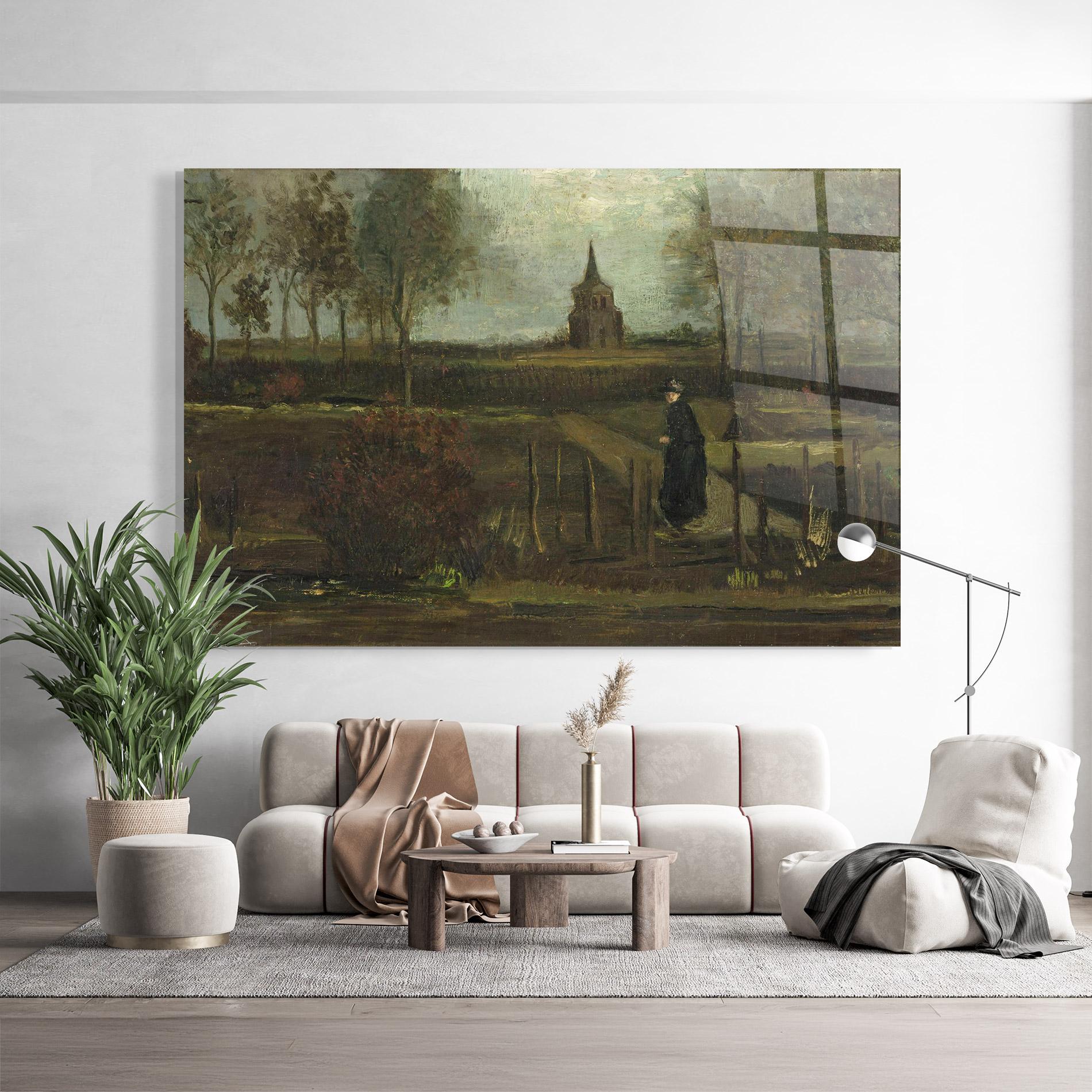 Glasbild Garden At Nuenen mockup 9