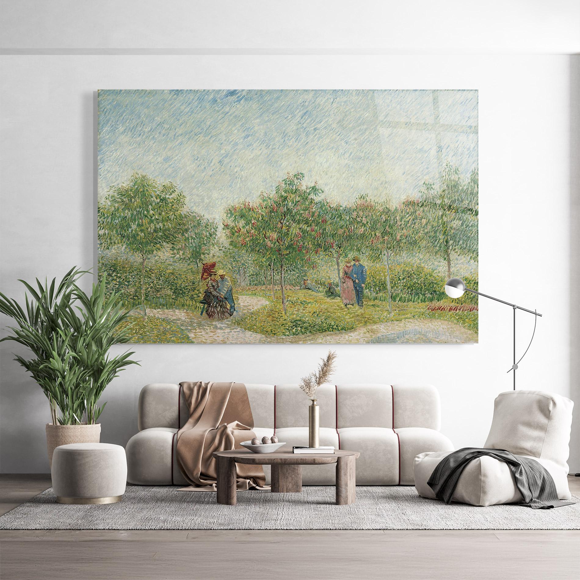 Glasbild Montmartre Met Geliefden mockup 9