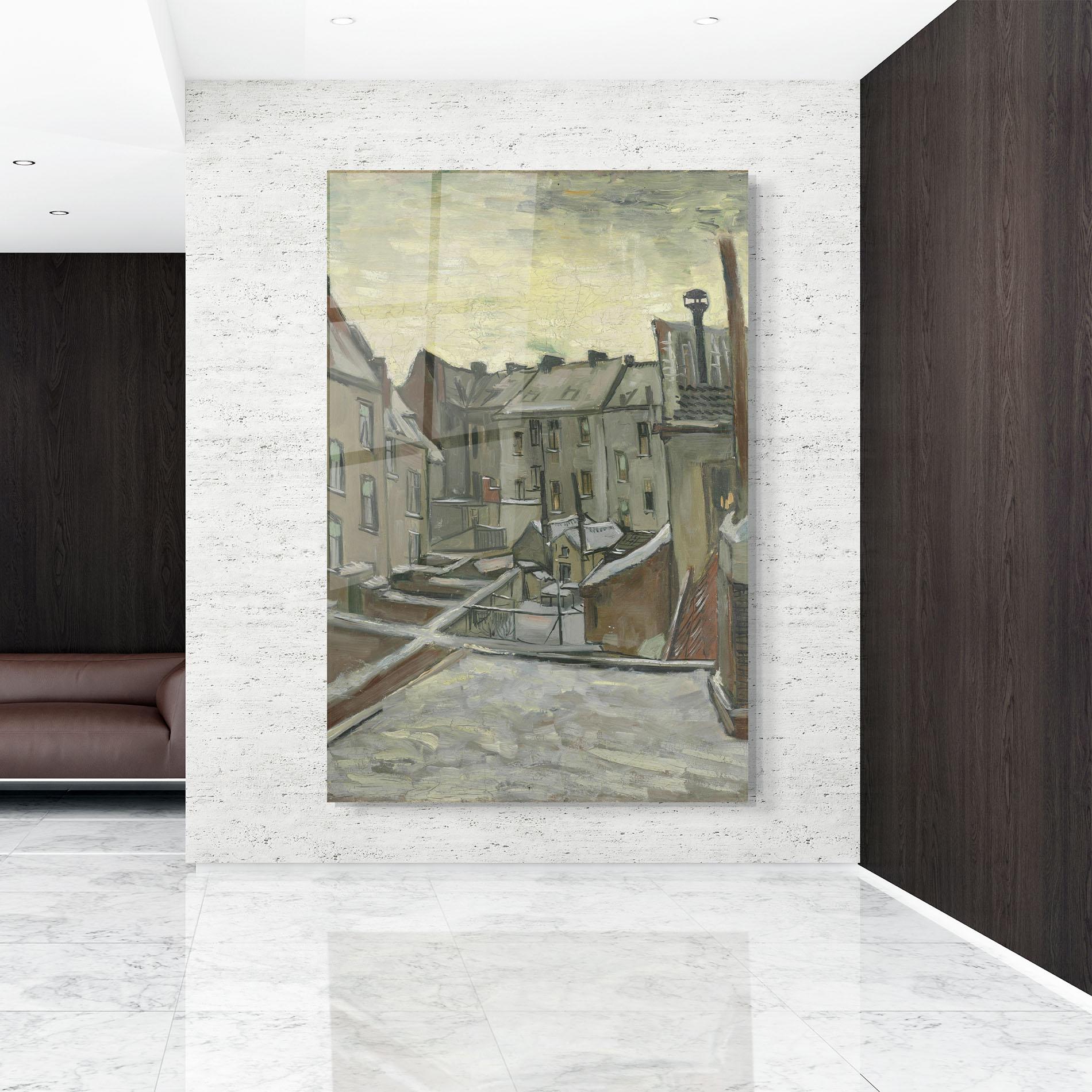 Glasbild Achterkanten Van Huizen mockup 9