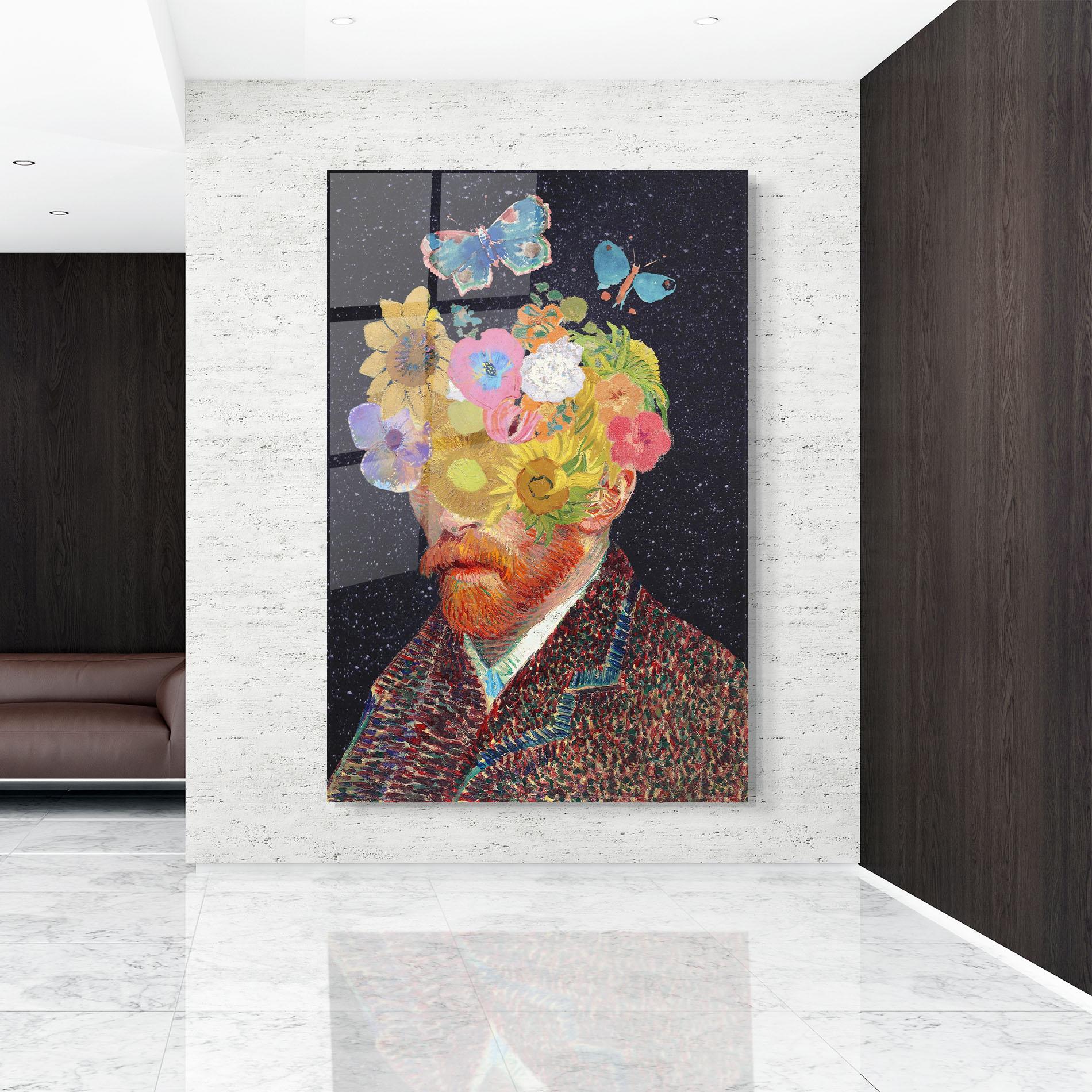 Glasbild Flower Self Portrait mockup 9