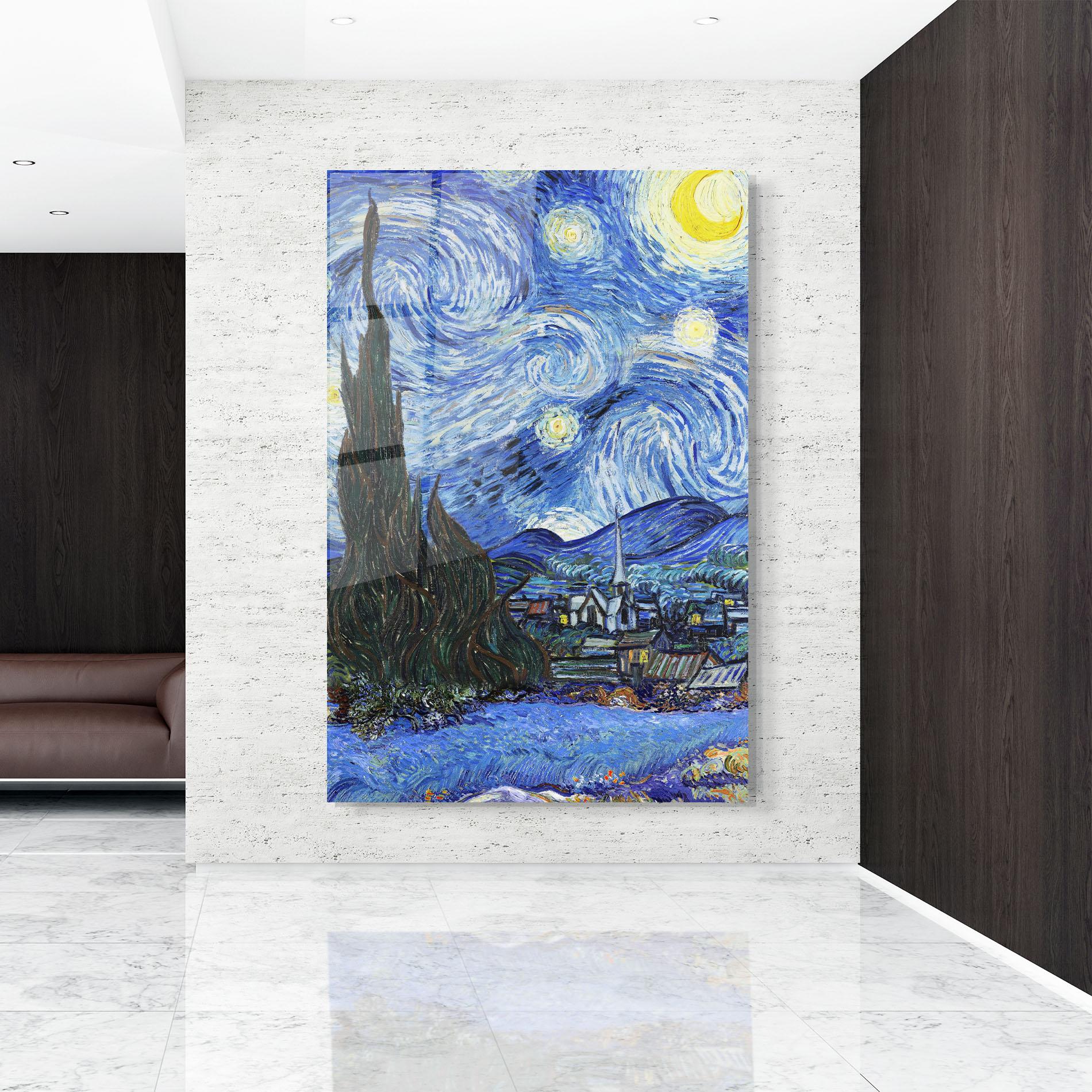 Glasbild Starry Night Art mockup 9