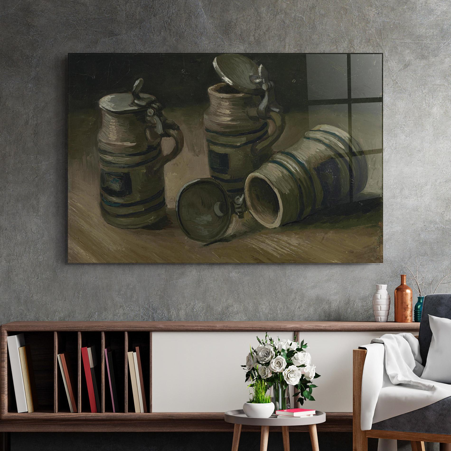 Glasbild Bierpullen mockup 2