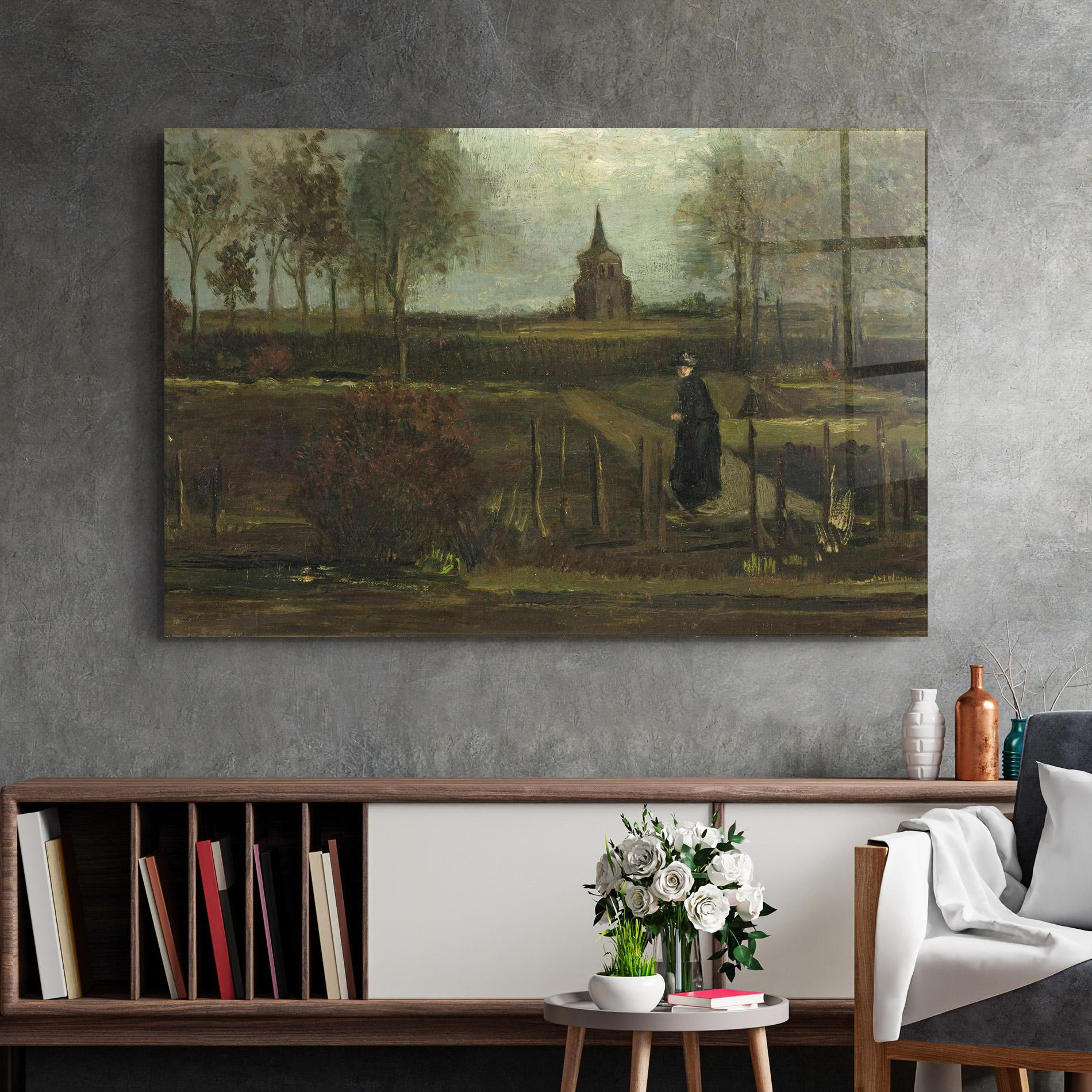 Glasbild Garden At Nuenen mockup 2