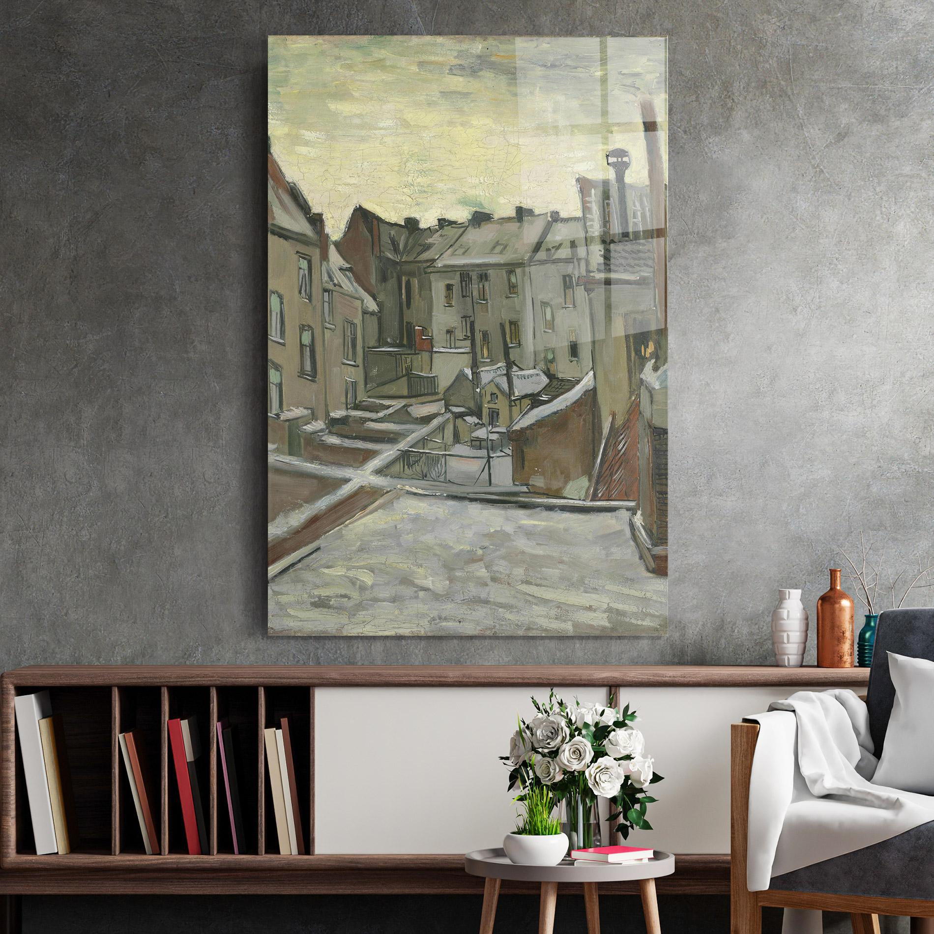 Glasbild Achterkanten Van Huizen mockup 2