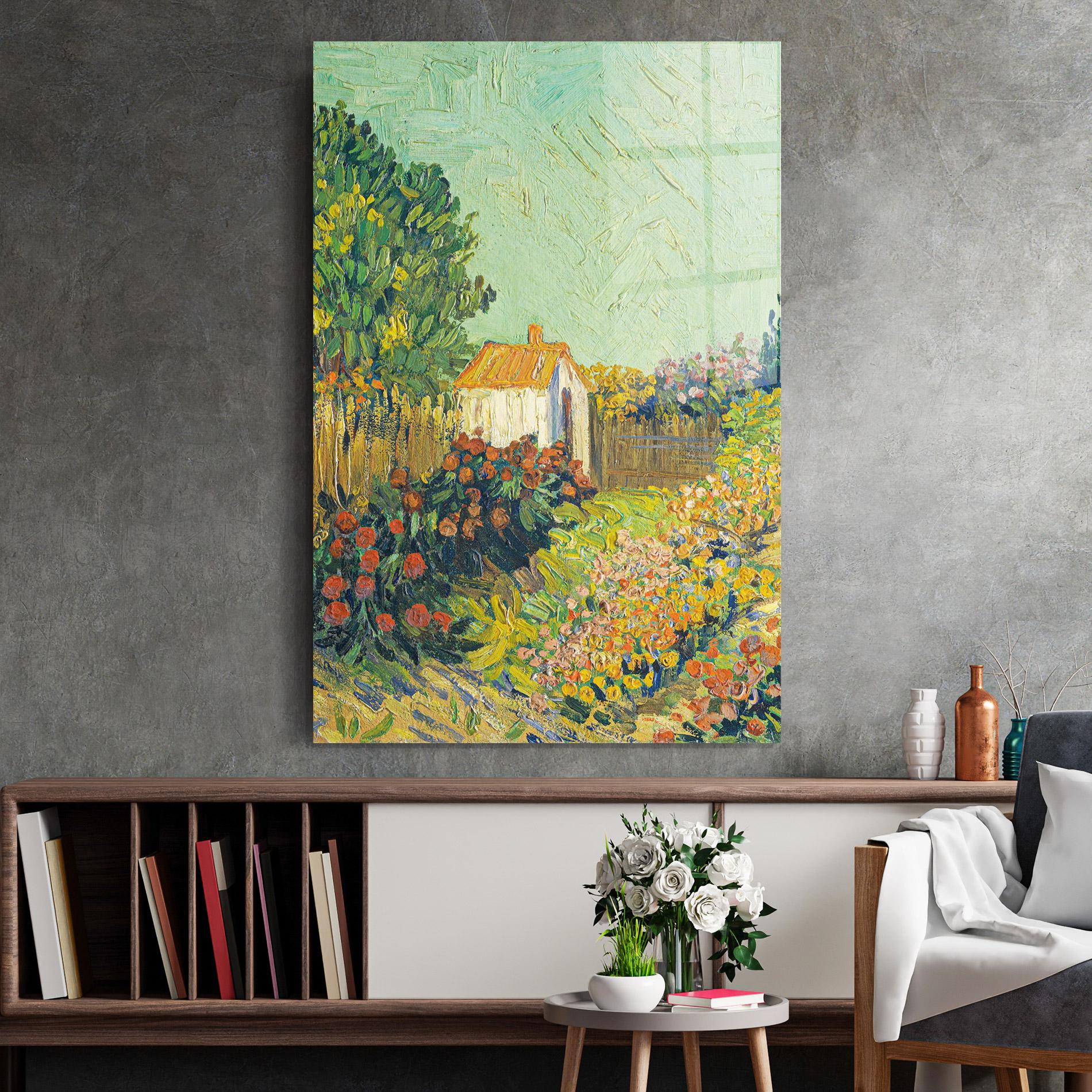 Glasbild Gogh Landscape mockup 2