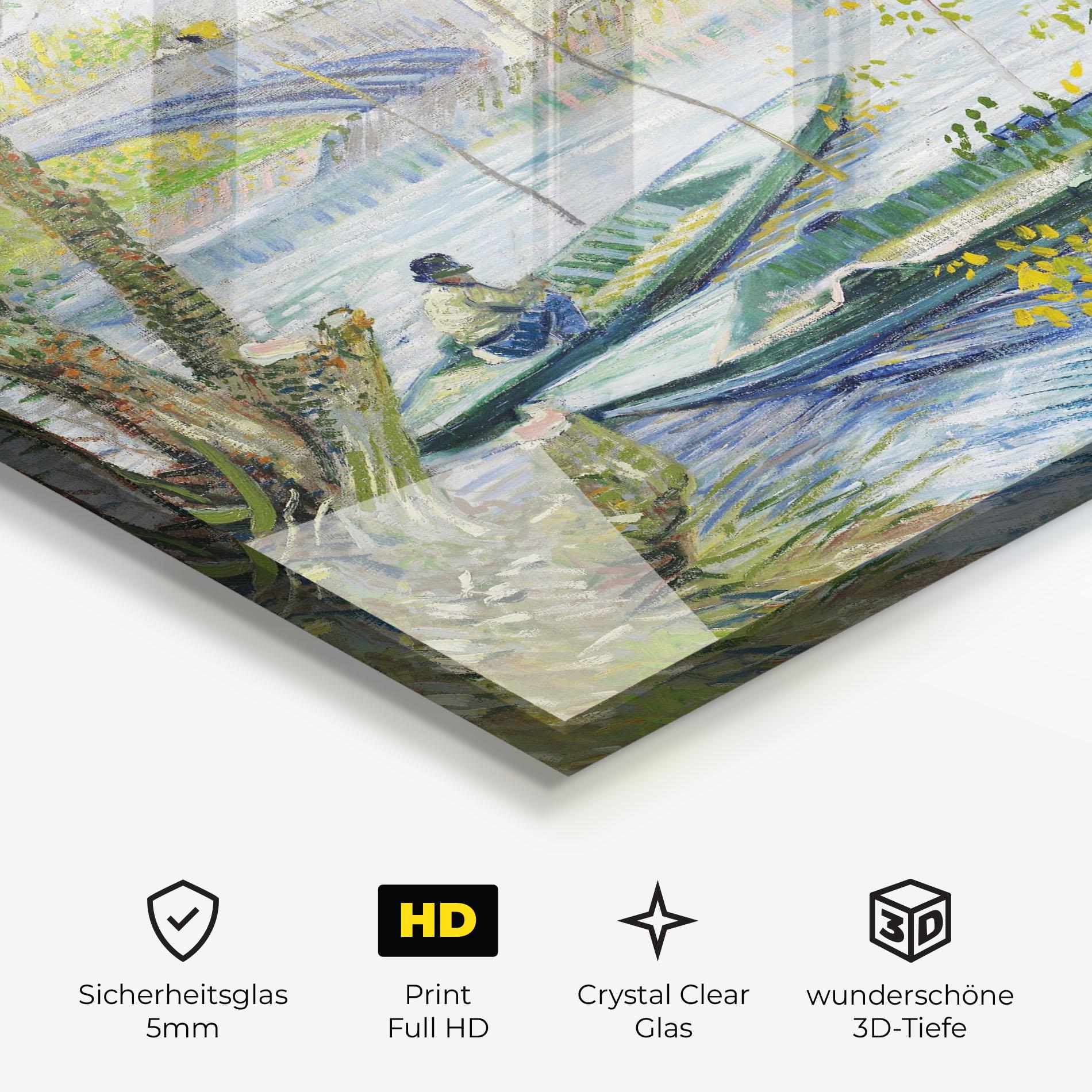 Glasbild Fishing In Spring mockup 3