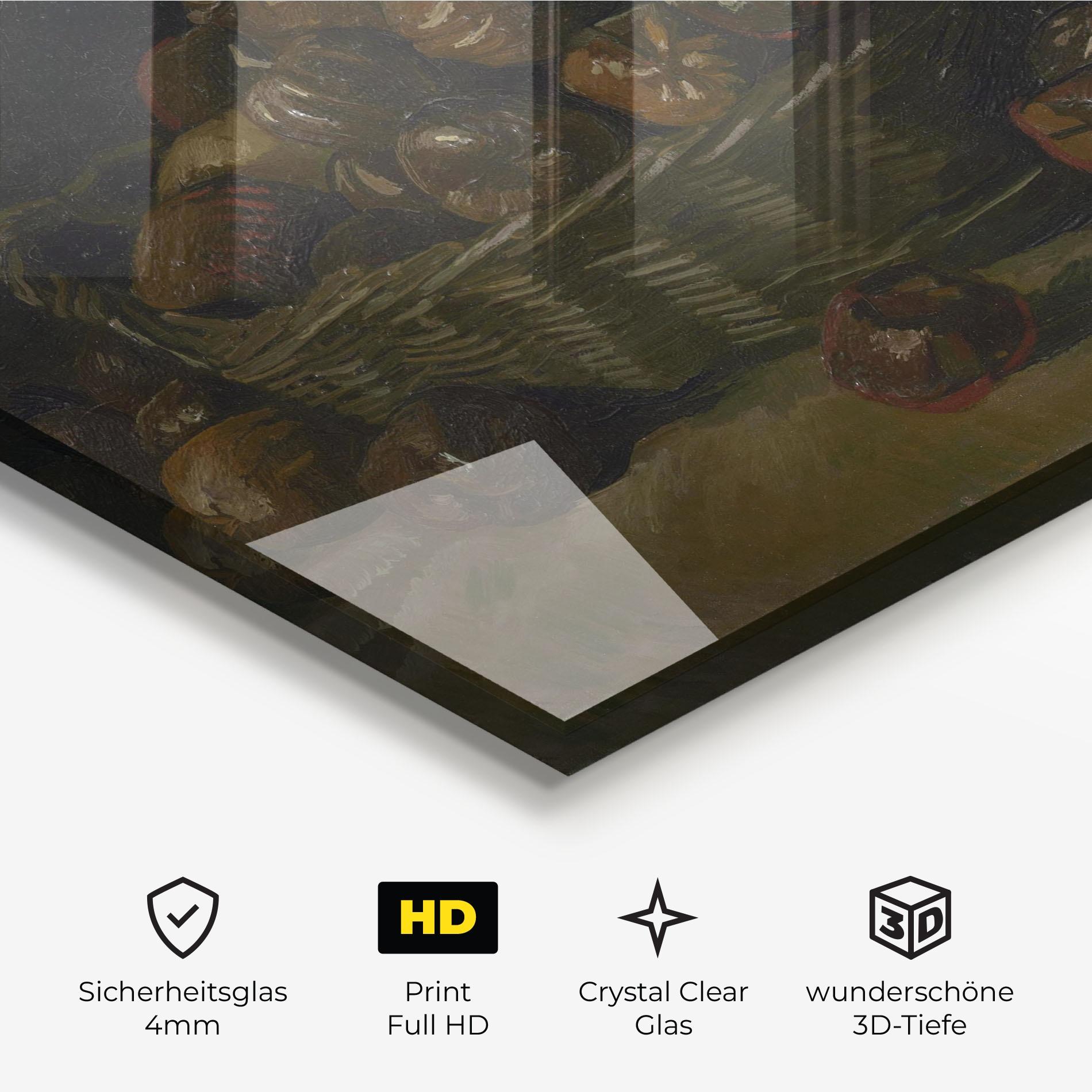 Glasbild Mand Met Appels Art mockup 3