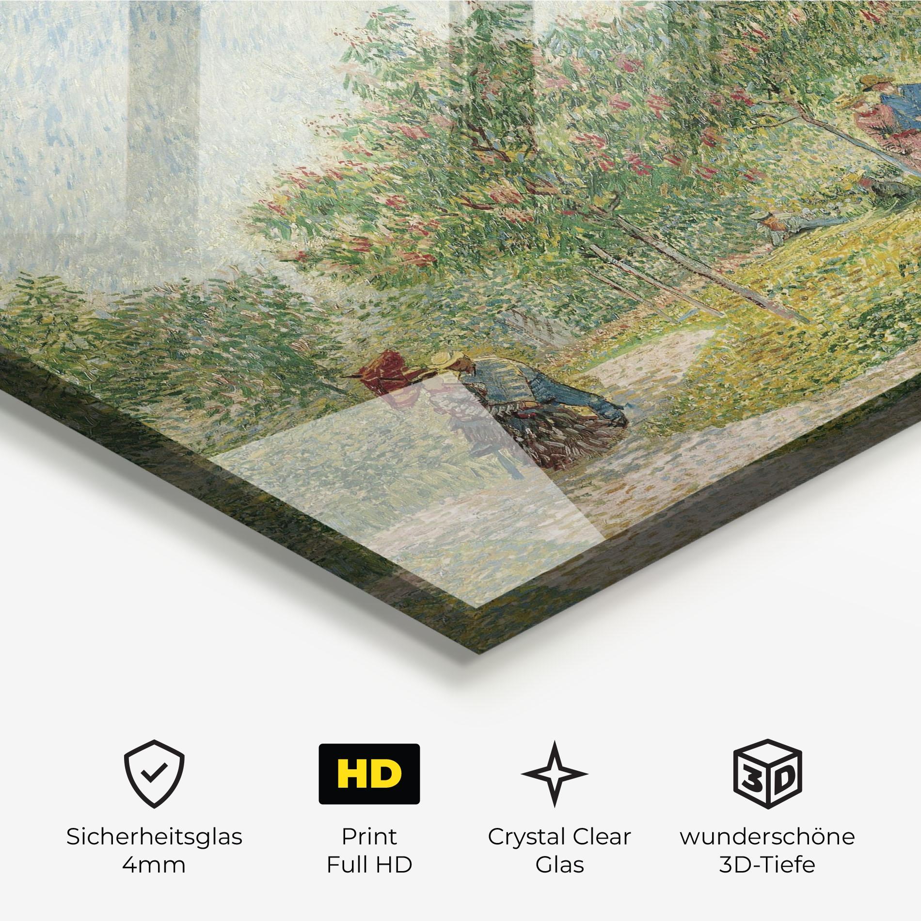 Glasbild Montmartre Met Geliefden mockup 3