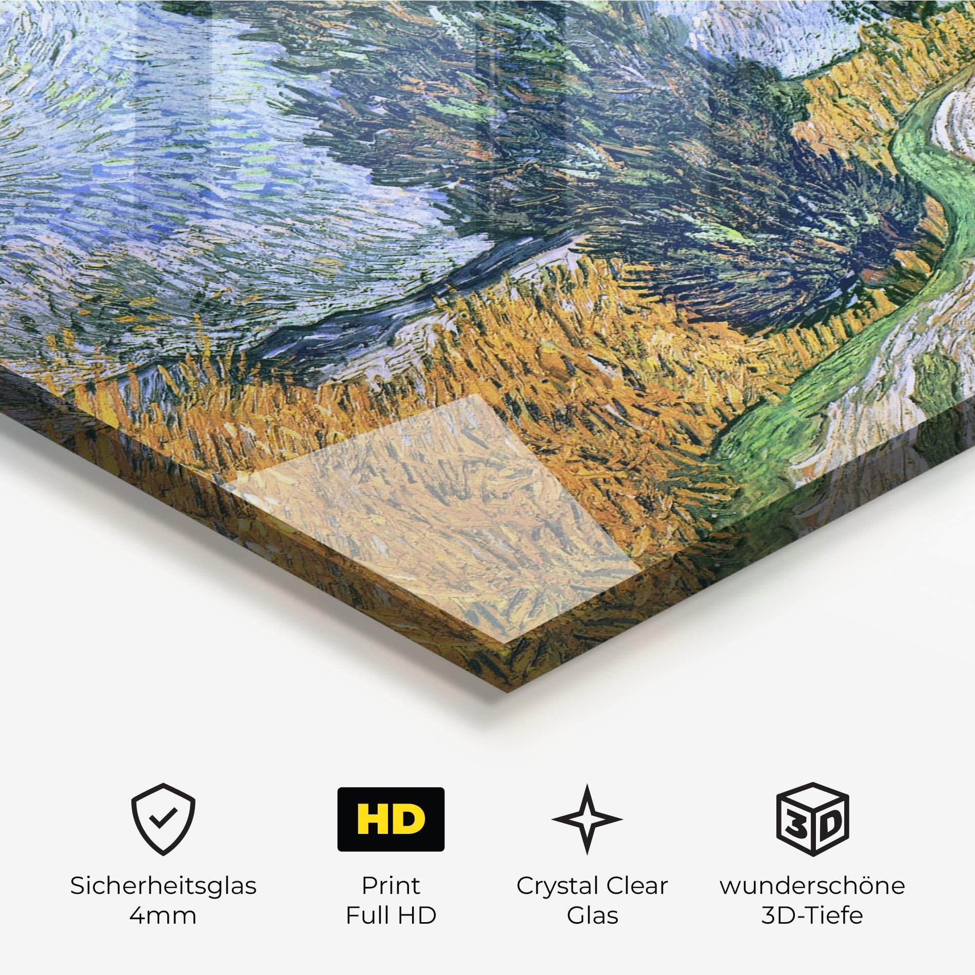 Glasbild Road With Cypress mockup 3