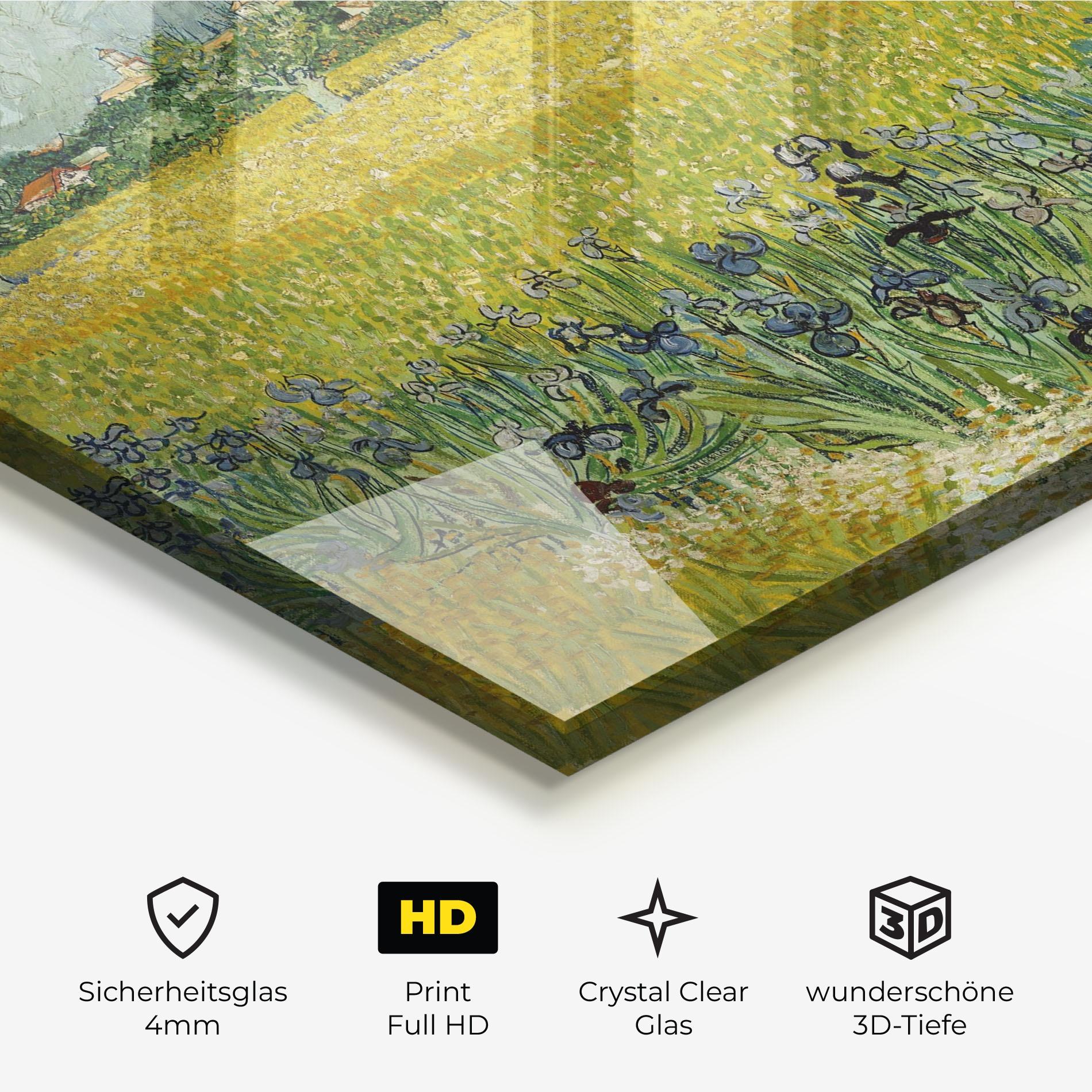 Glasbild Veld Met Bloemen mockup 3