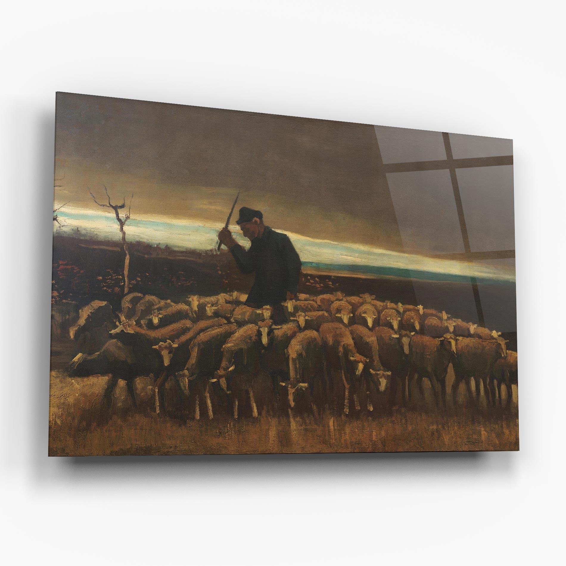 Glasbild Flock Of Sheep mockup 6