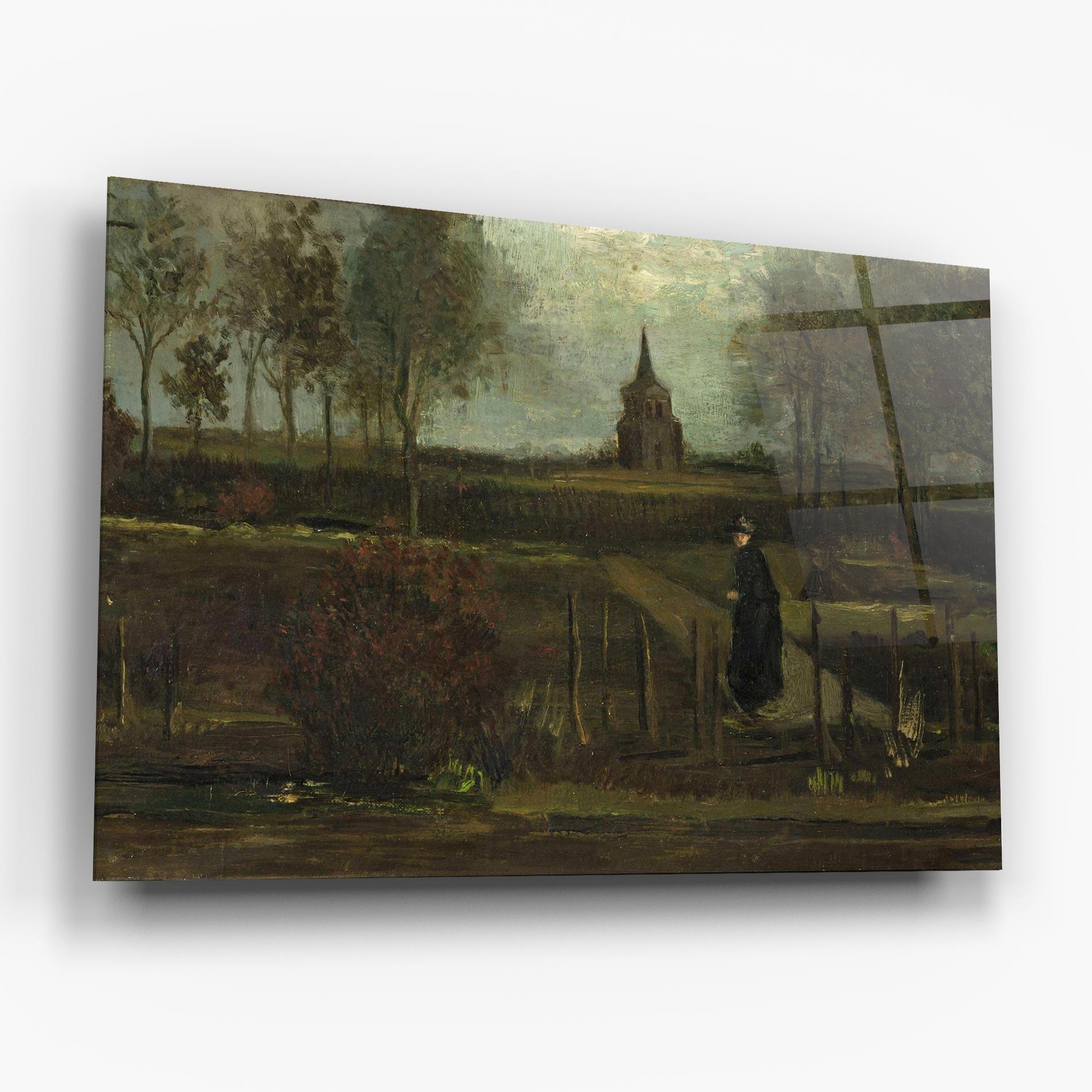 Glasbild Garden At Nuenen mockup 6