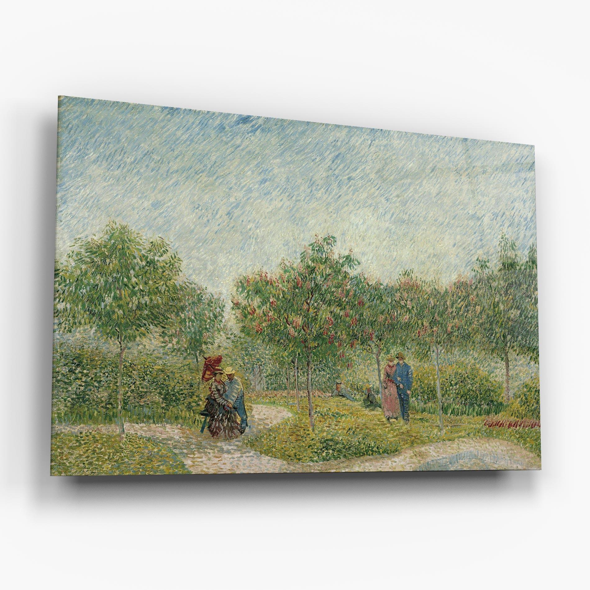 Glasbild Montmartre Met Geliefden mockup 6