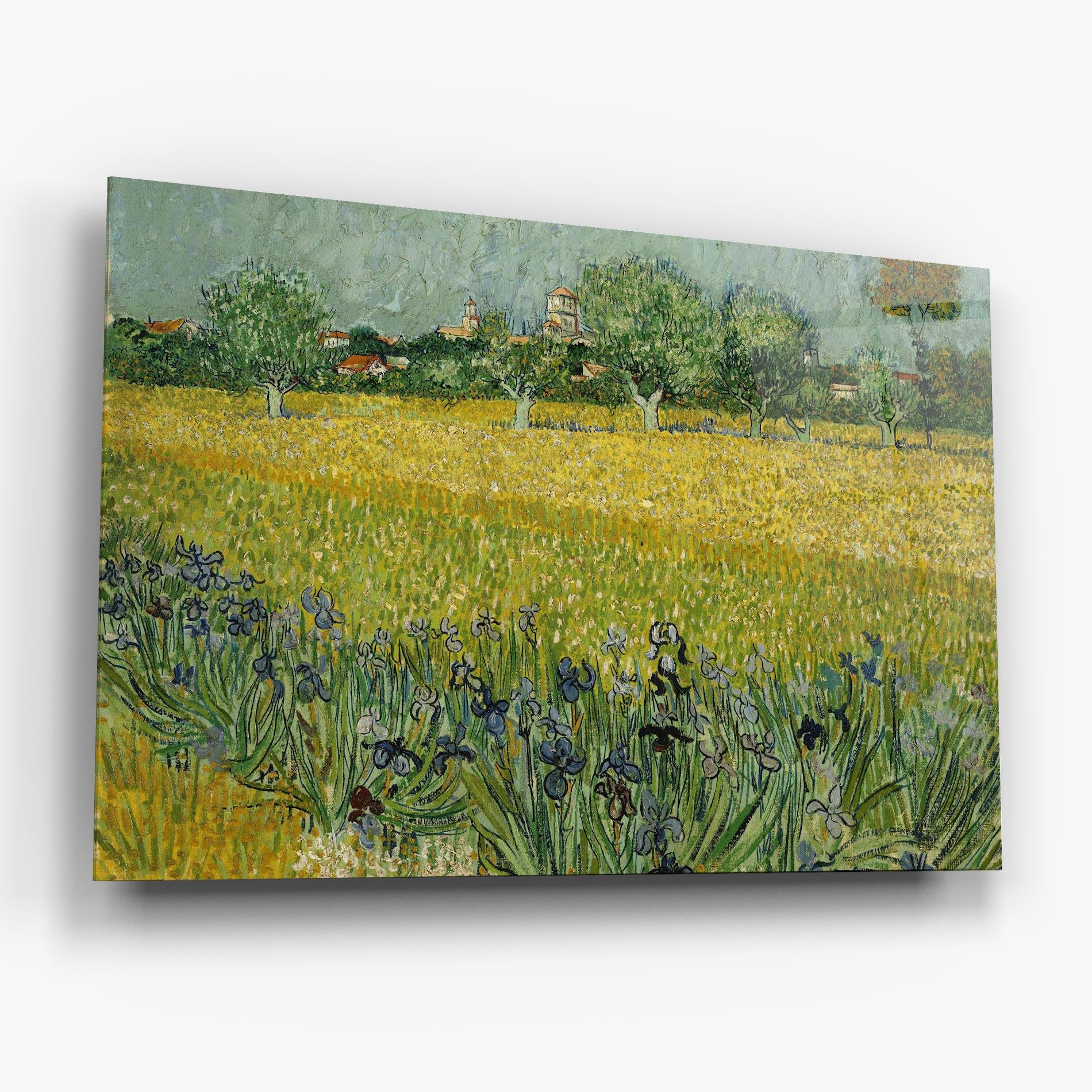 Glasbild Veld Met Bloemen mockup 6