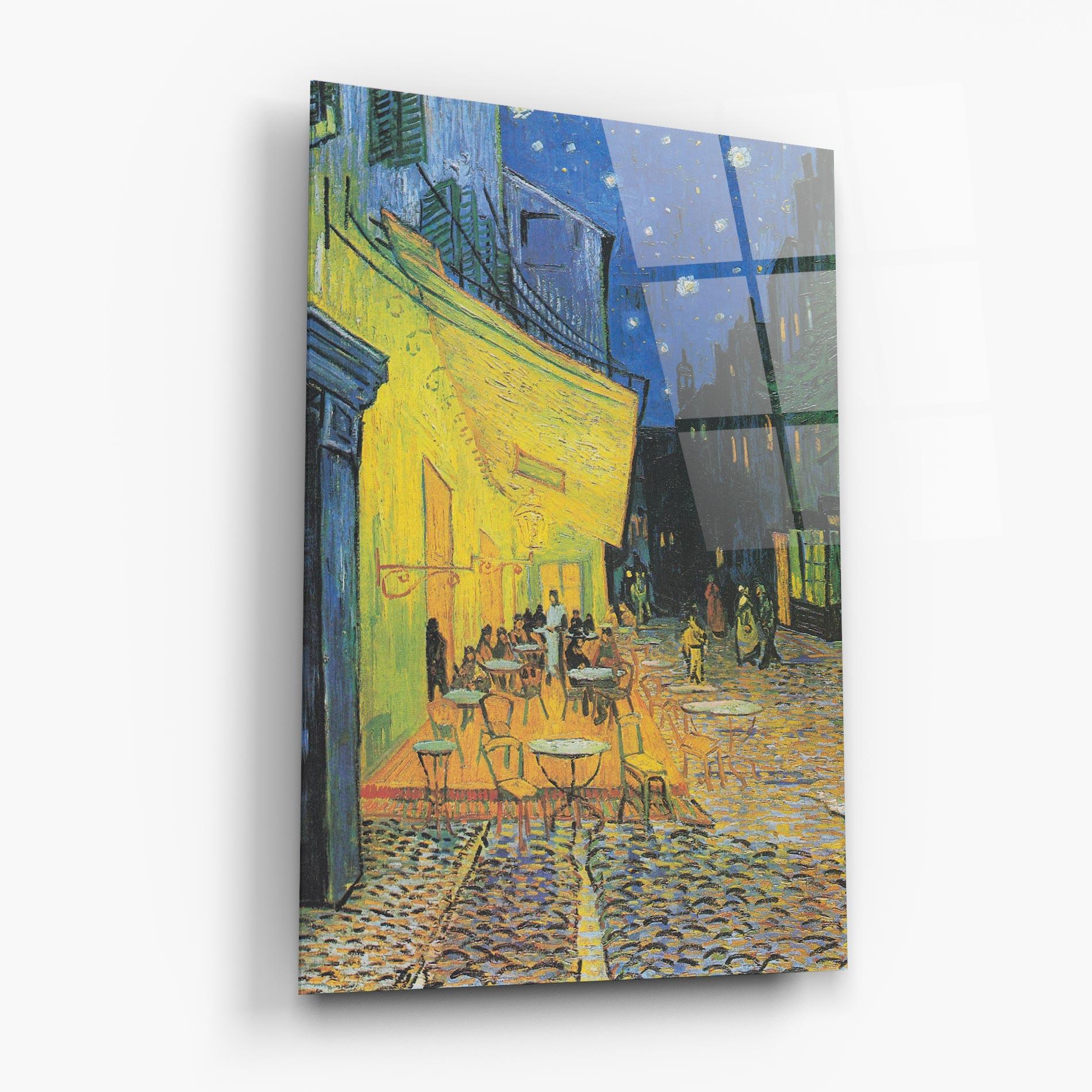 Glasbild Cafe Terrace At Night mockup 6