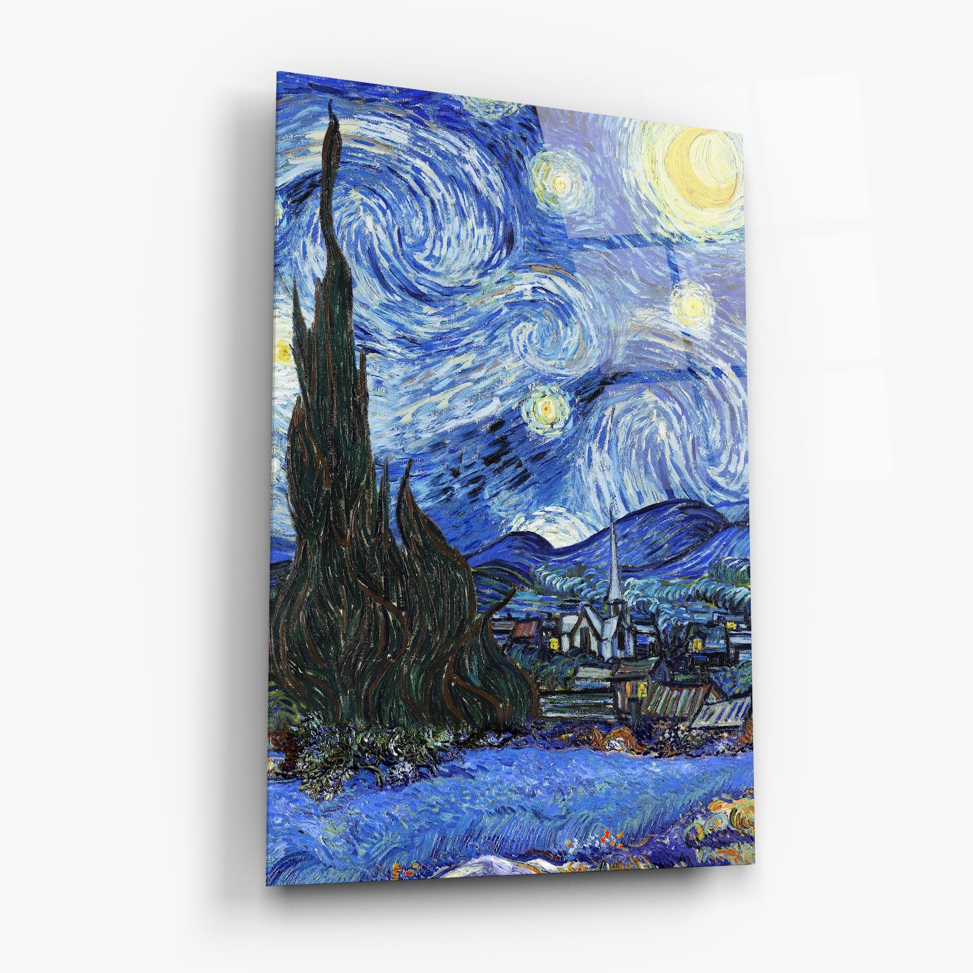 Glasbild Starry Night Art mockup 6