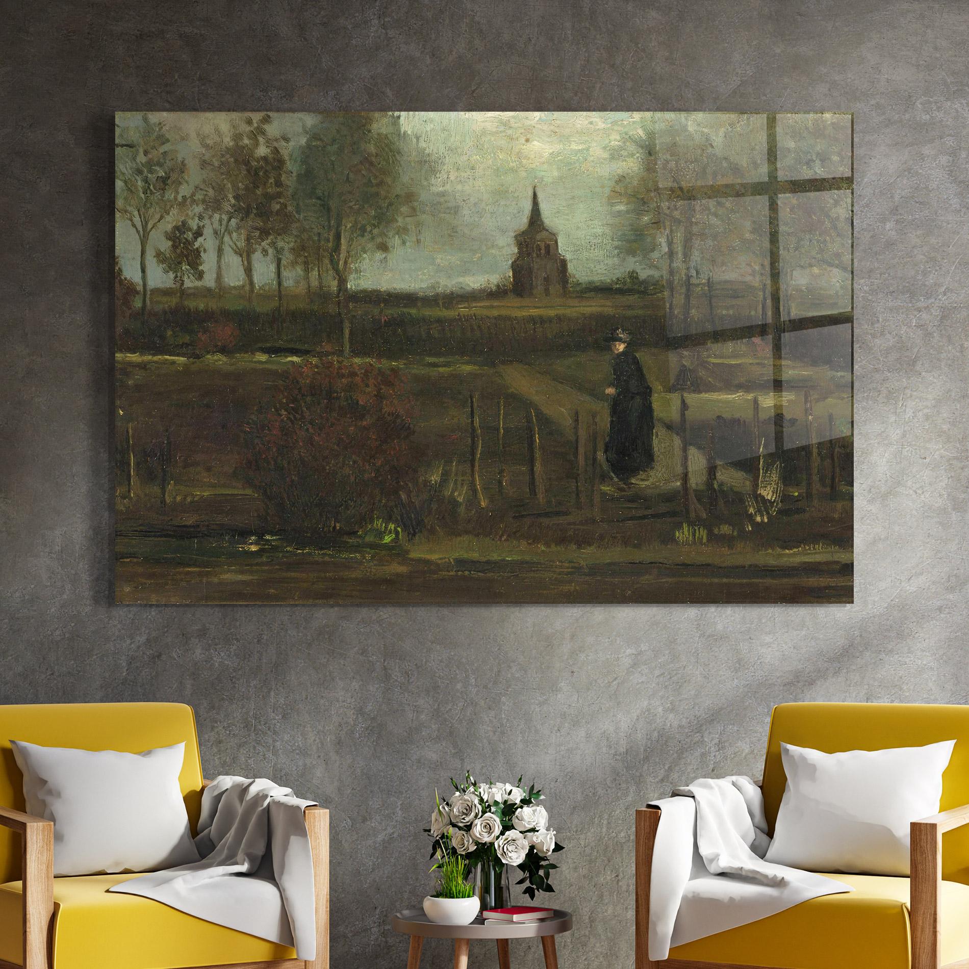 Glasbild Garden At Nuenen mockup 4