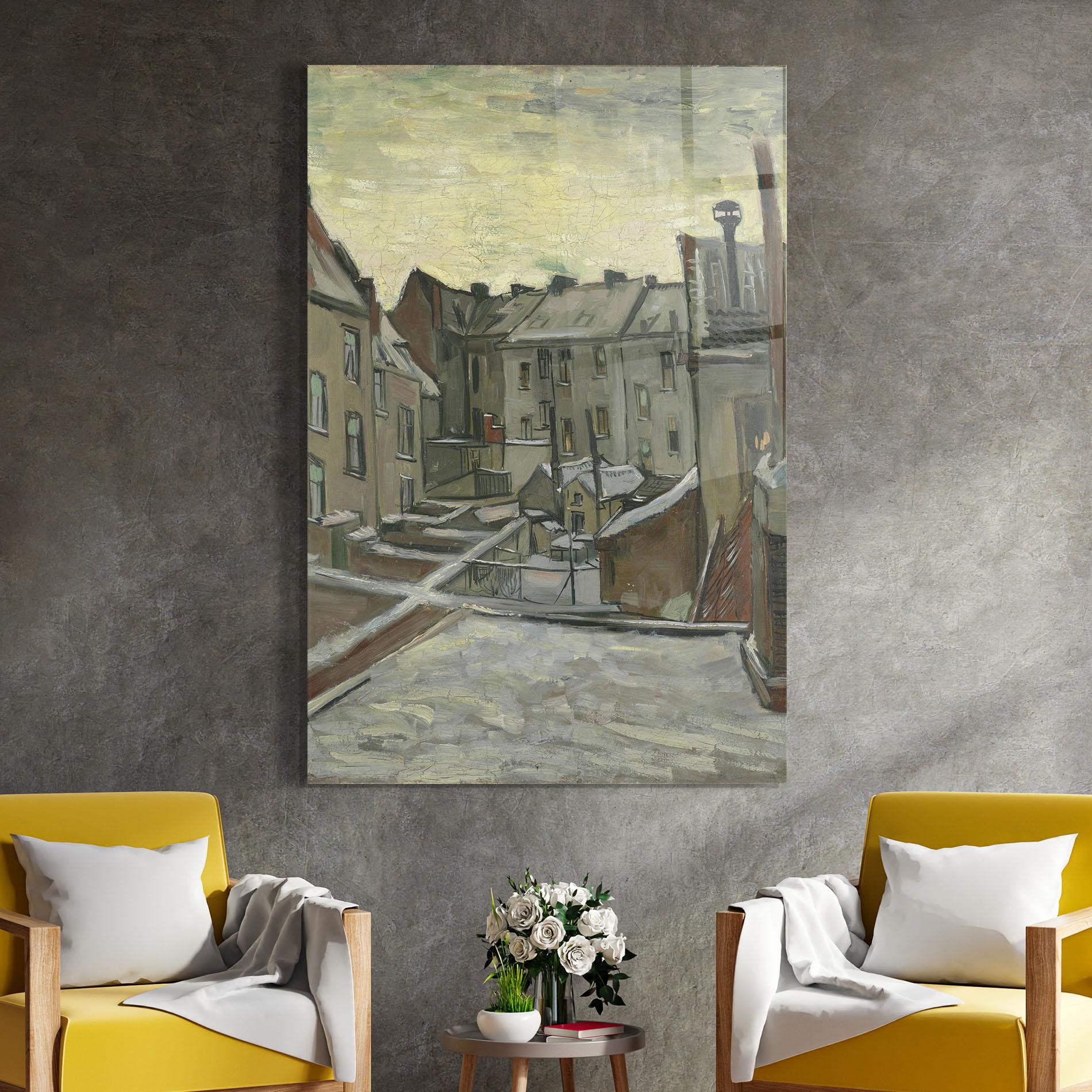 Glasbild Achterkanten Van Huizen mockup 4