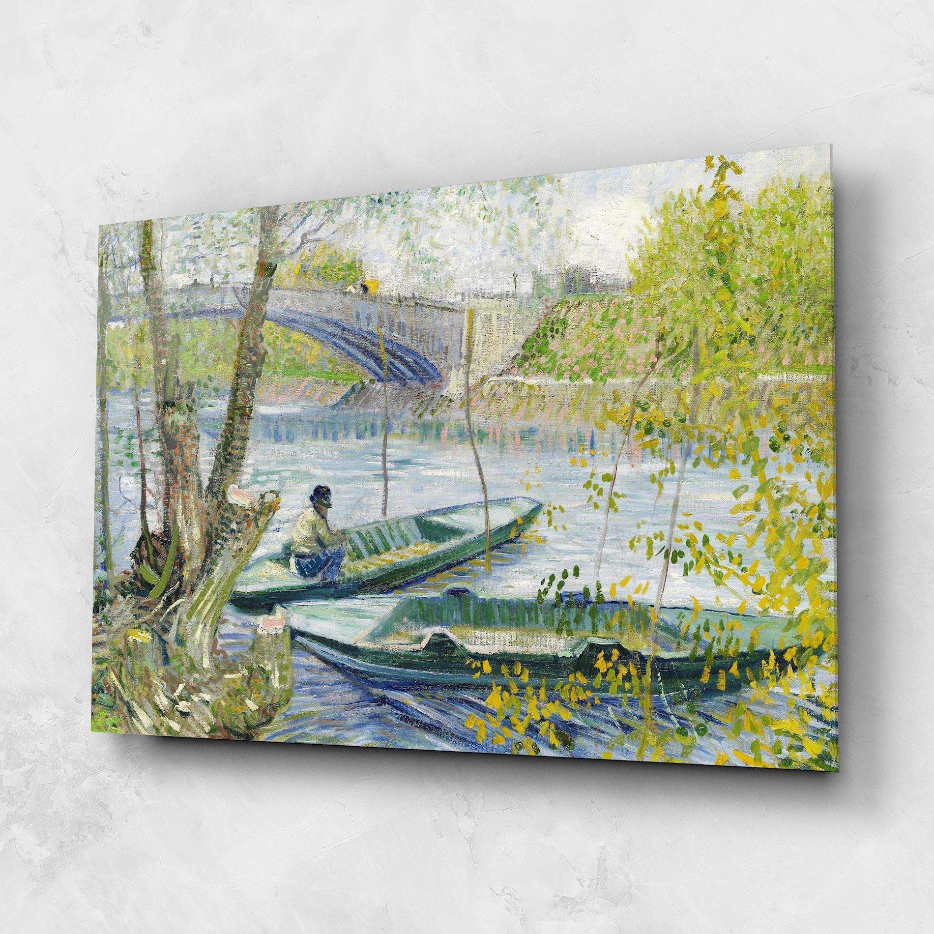 Glasbild Fishing In Spring mockup 1