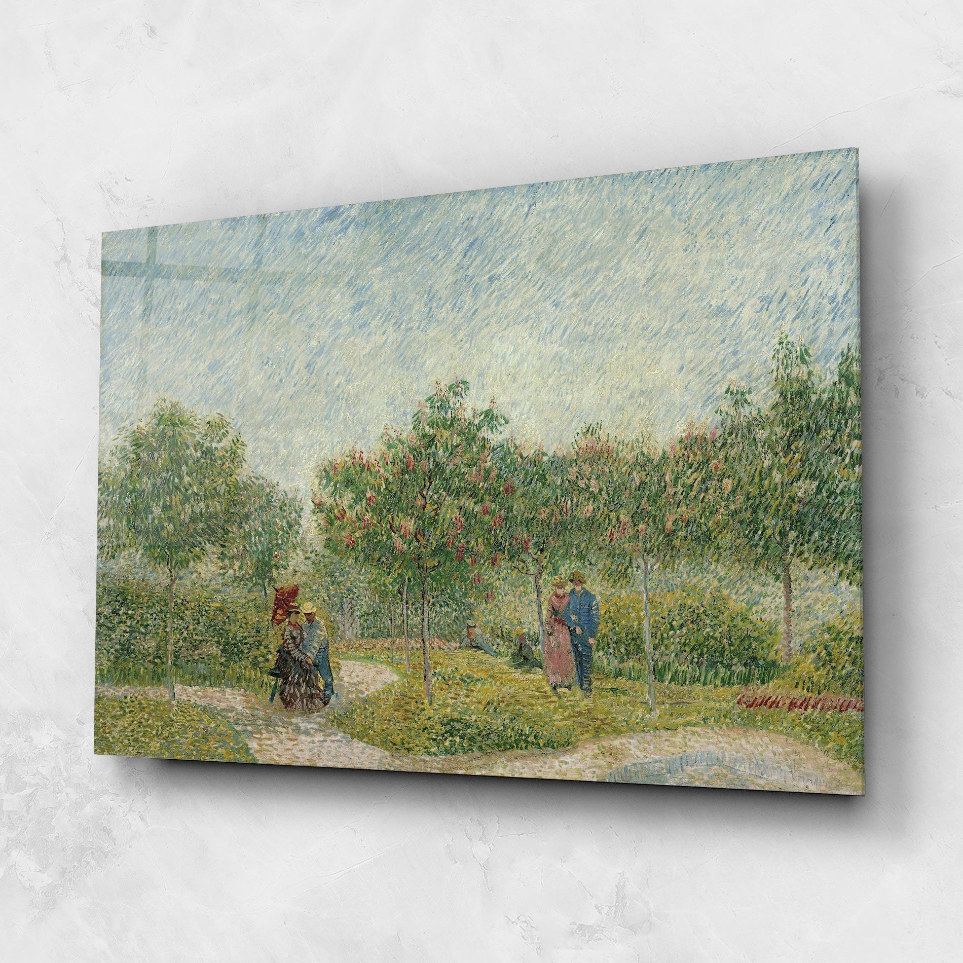 Glasbild Montmartre Met Geliefden mockup 1