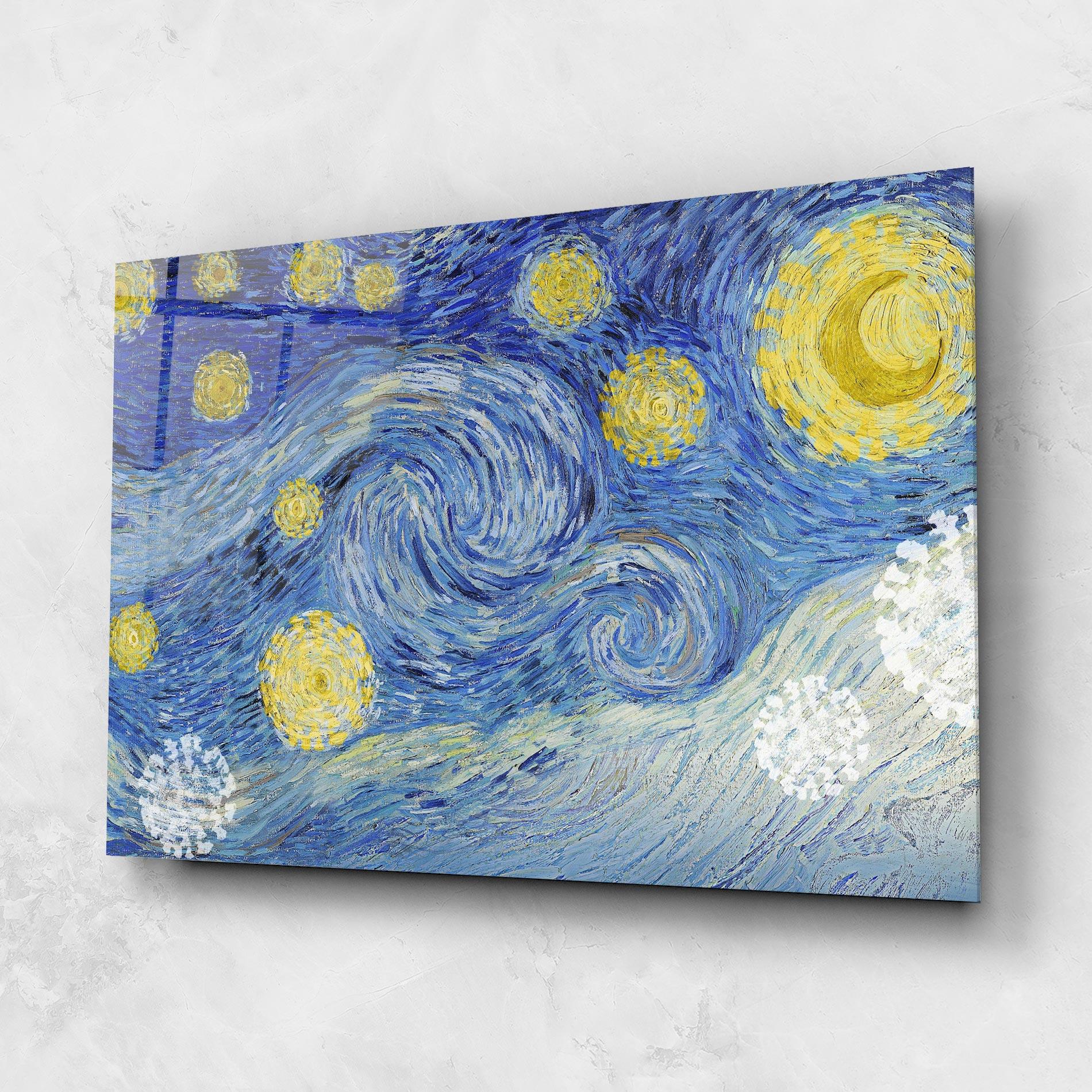 Glasbild Van Gogh Starry Night mockup 1