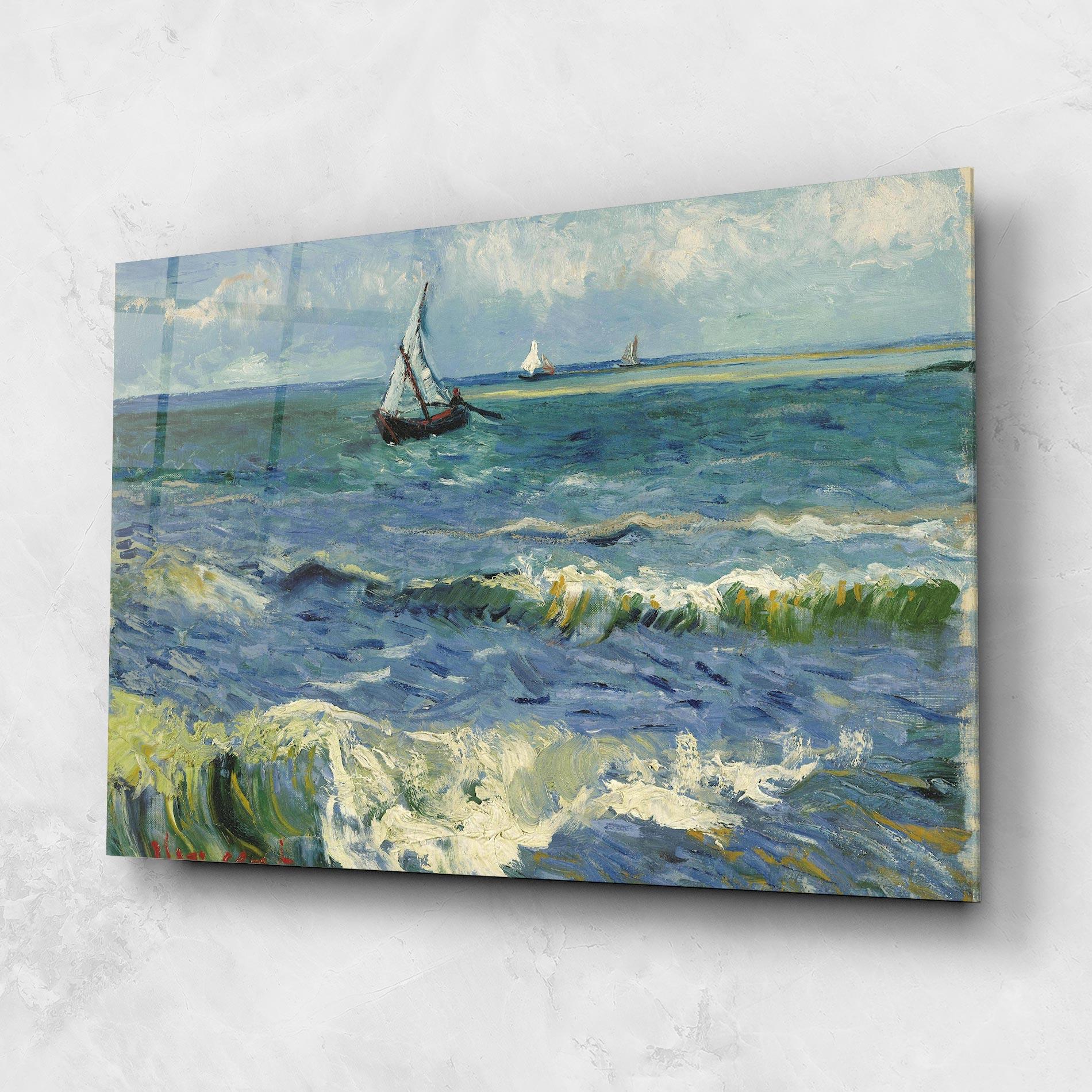 Glasbild Zeegezicht Saintes Maries mockup 1