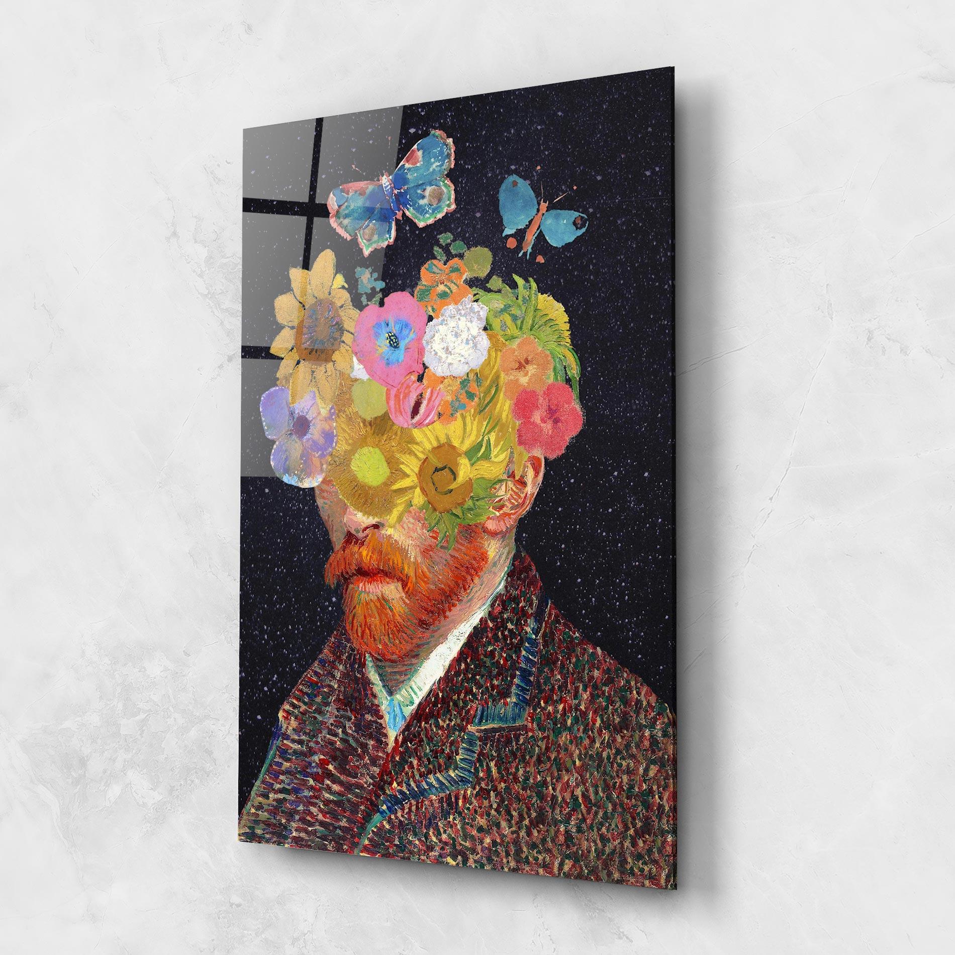 Glasbild Flower Self Portrait mockup 1