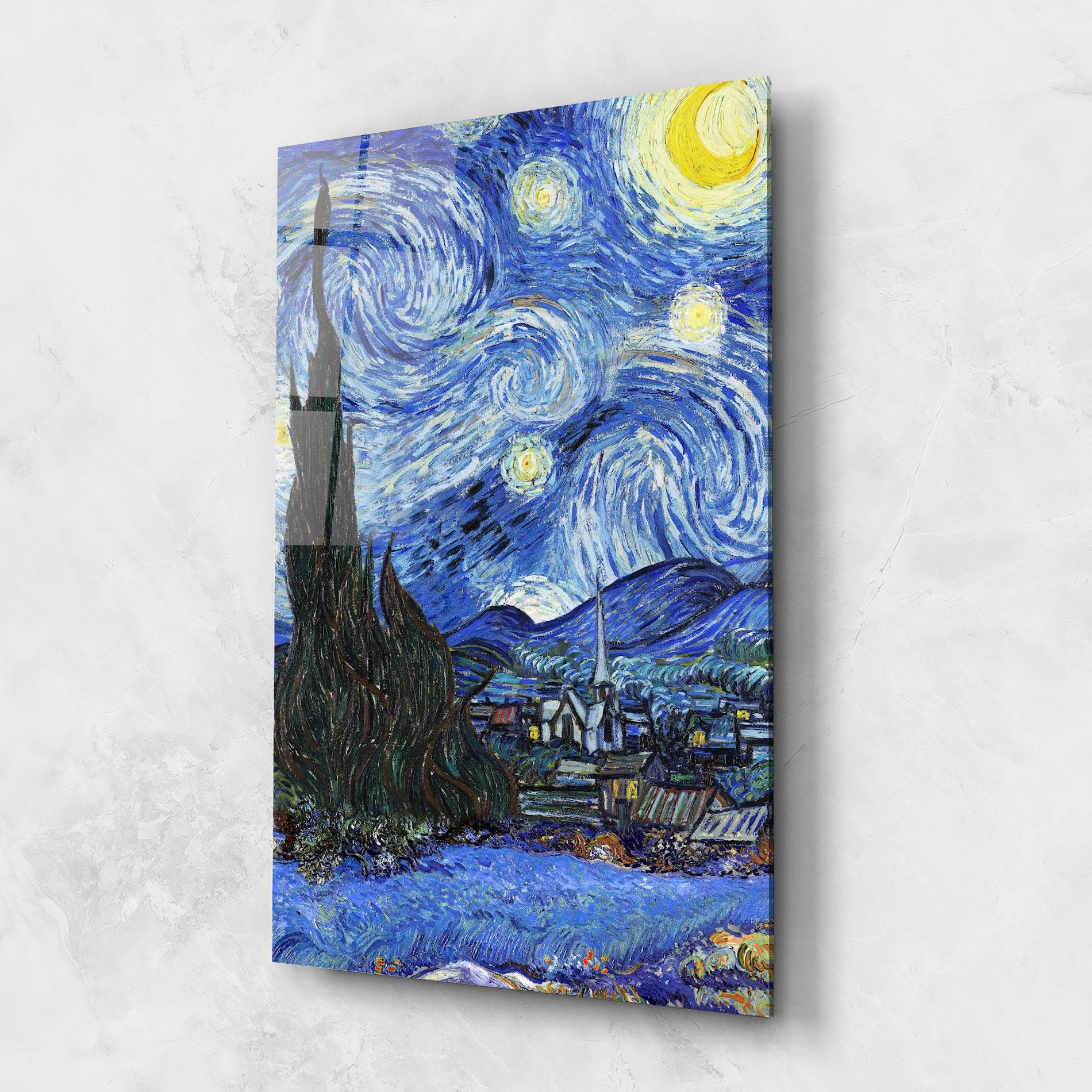 Glasbild Starry Night Art mockup 1