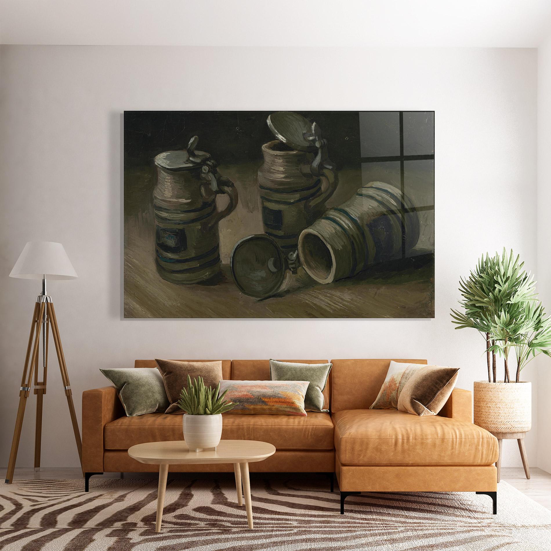 Glasbild Bierpullen mockup 7