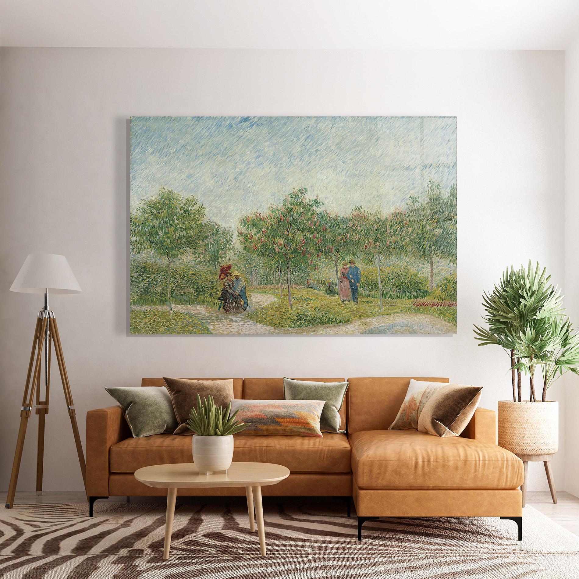 Glasbild Montmartre Met Geliefden mockup 7