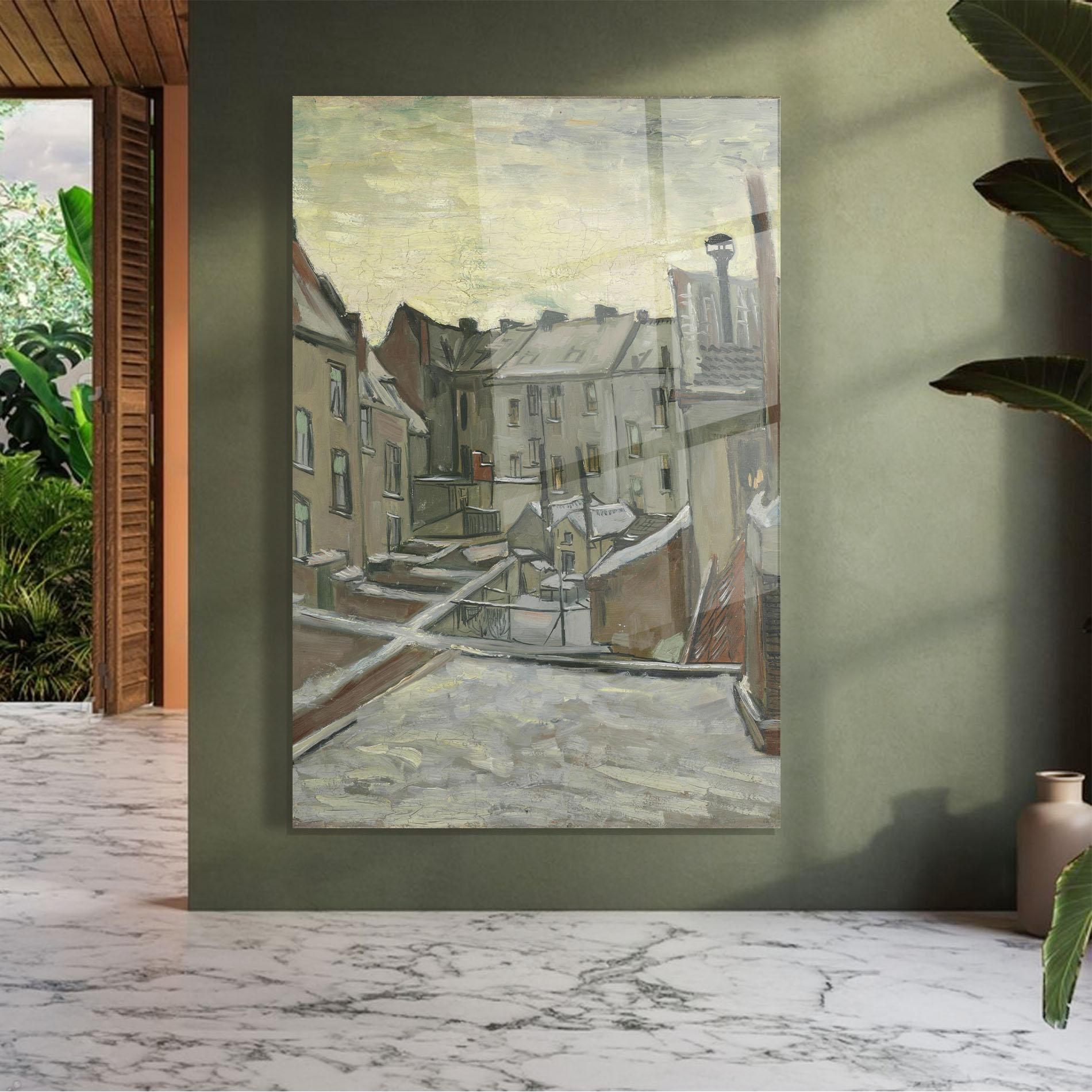 Glasbild Achterkanten Van Huizen mockup 7