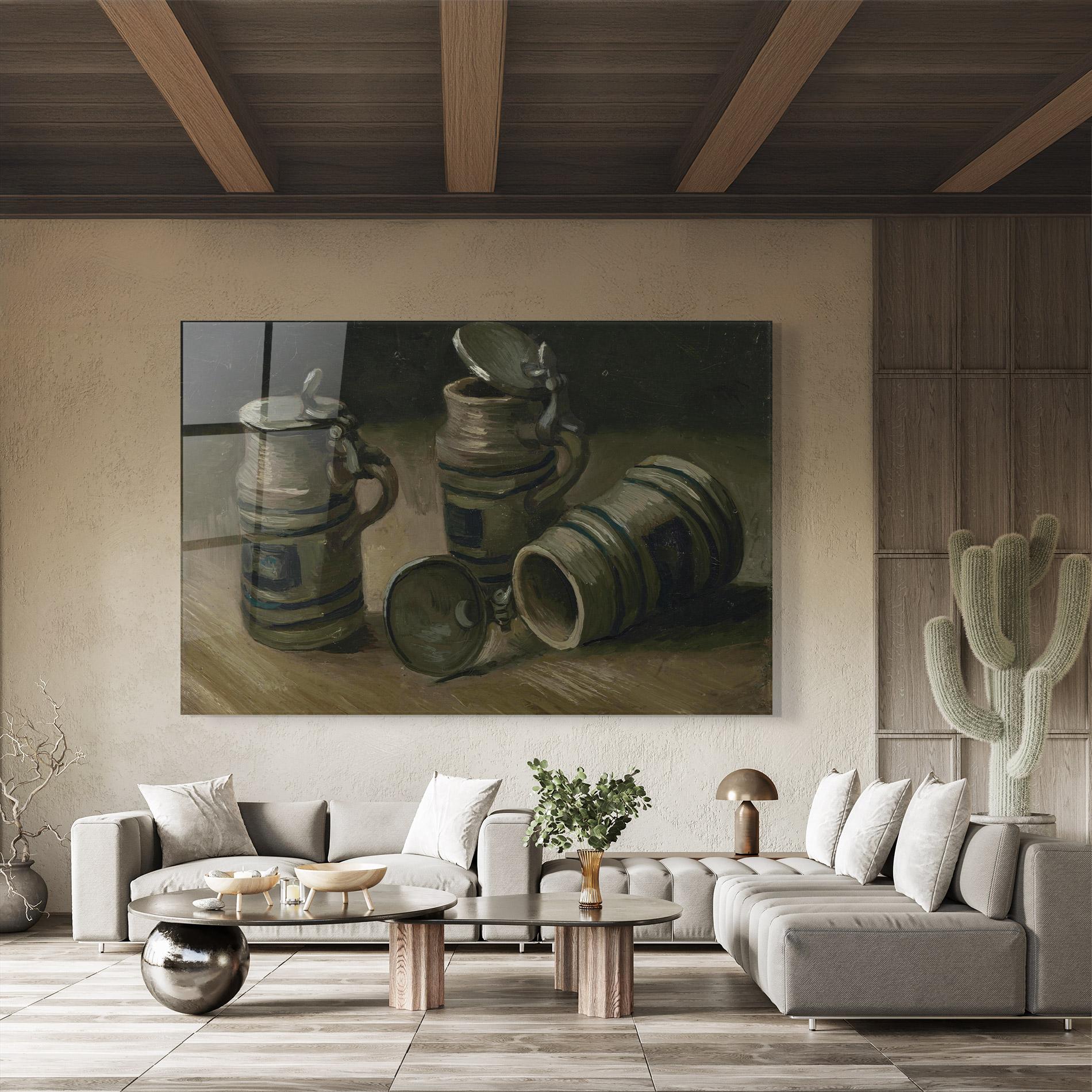 Glasbild Bierpullen mockup 8