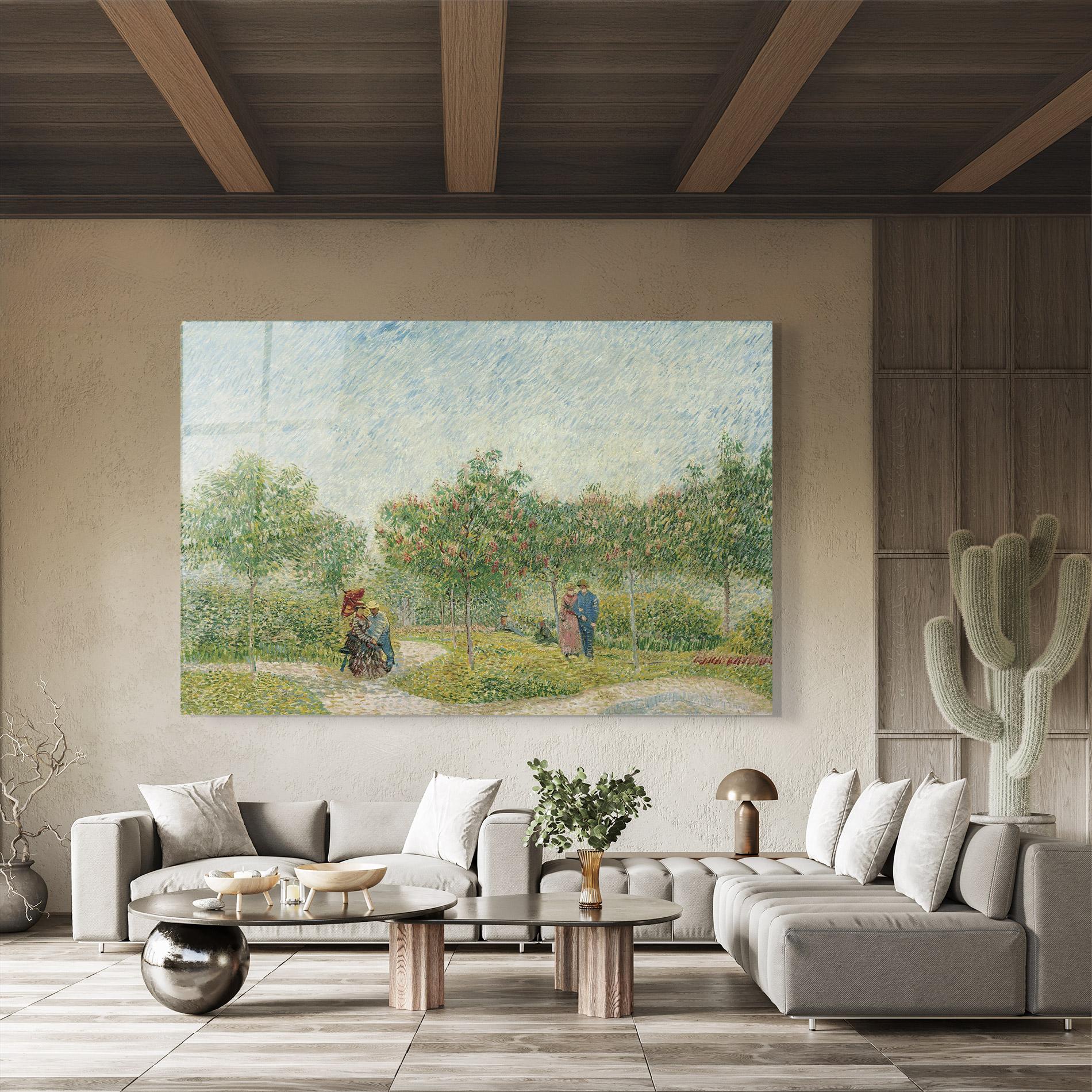 Glasbild Montmartre Met Geliefden mockup 8