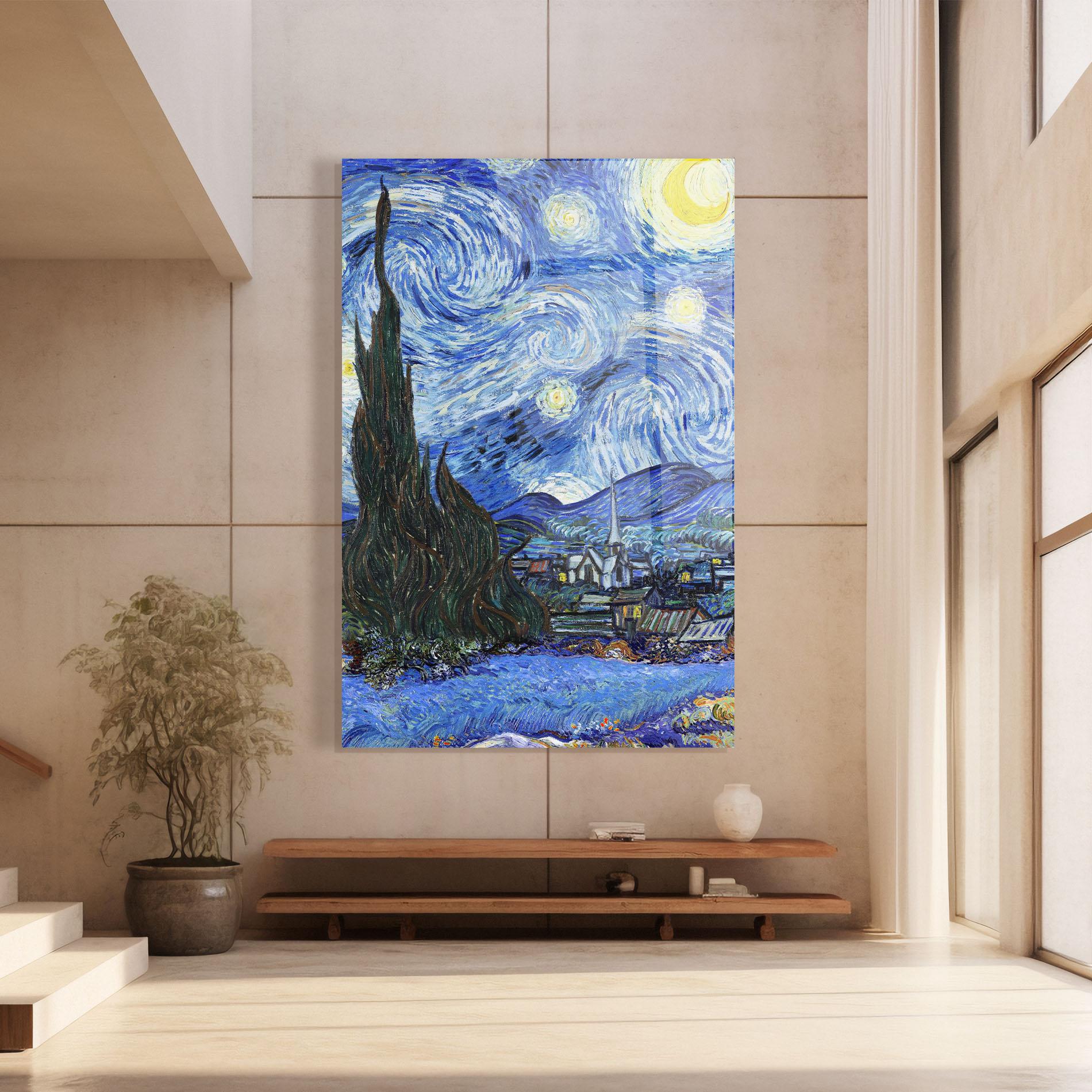 Glasbild Starry Night Art mockup 8