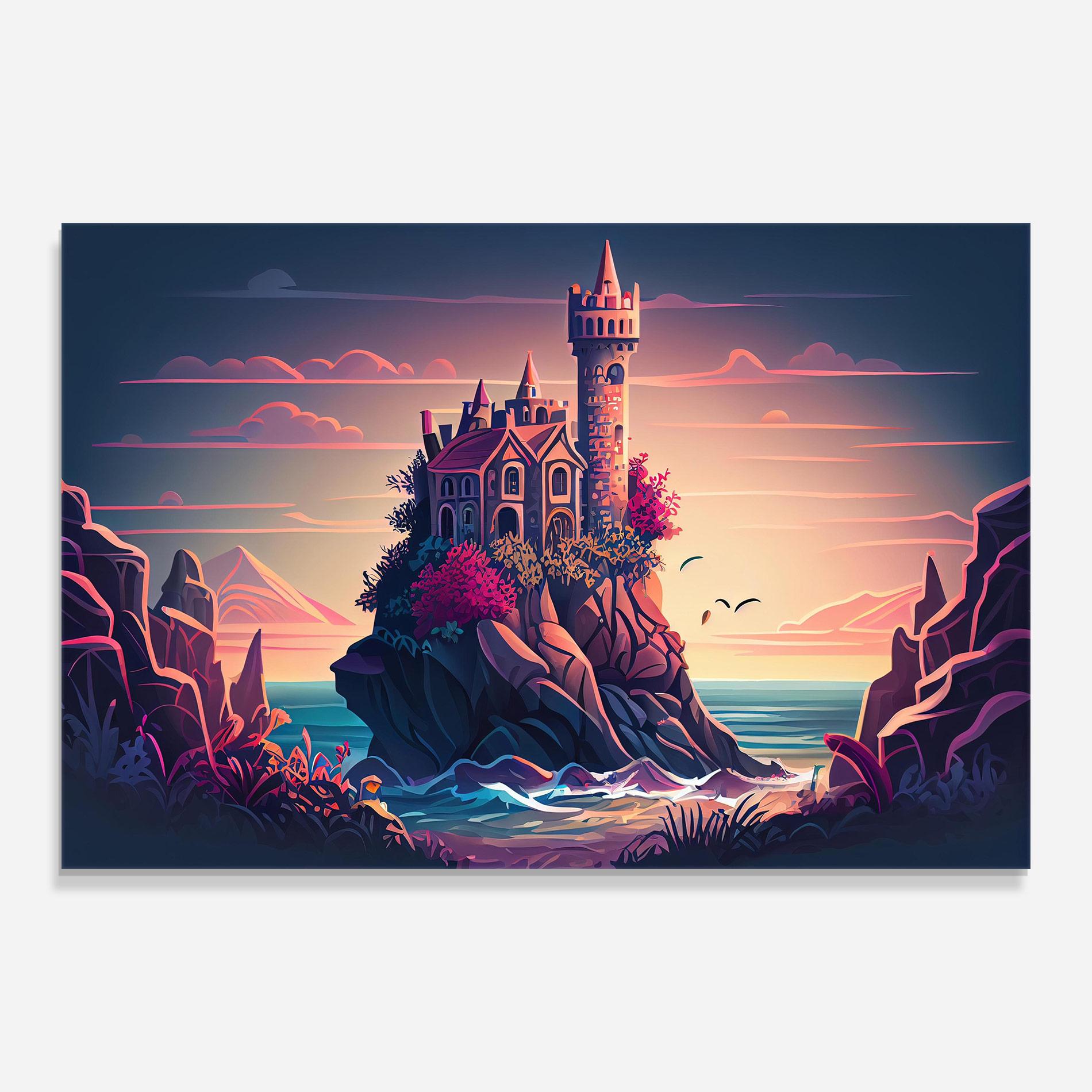 Glasbild Cliff Castle mockup 0