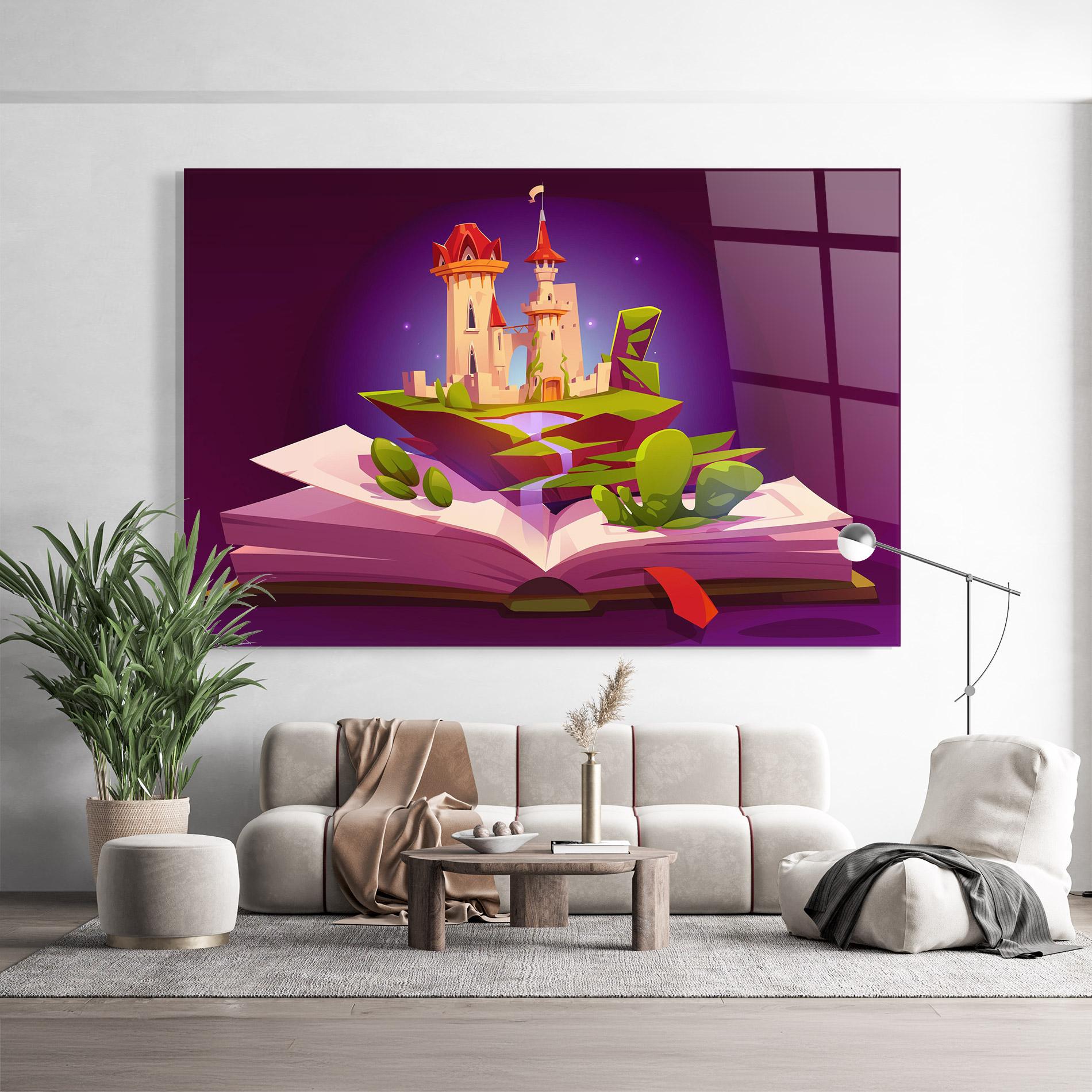 Glasbild Book Castle mockup 9