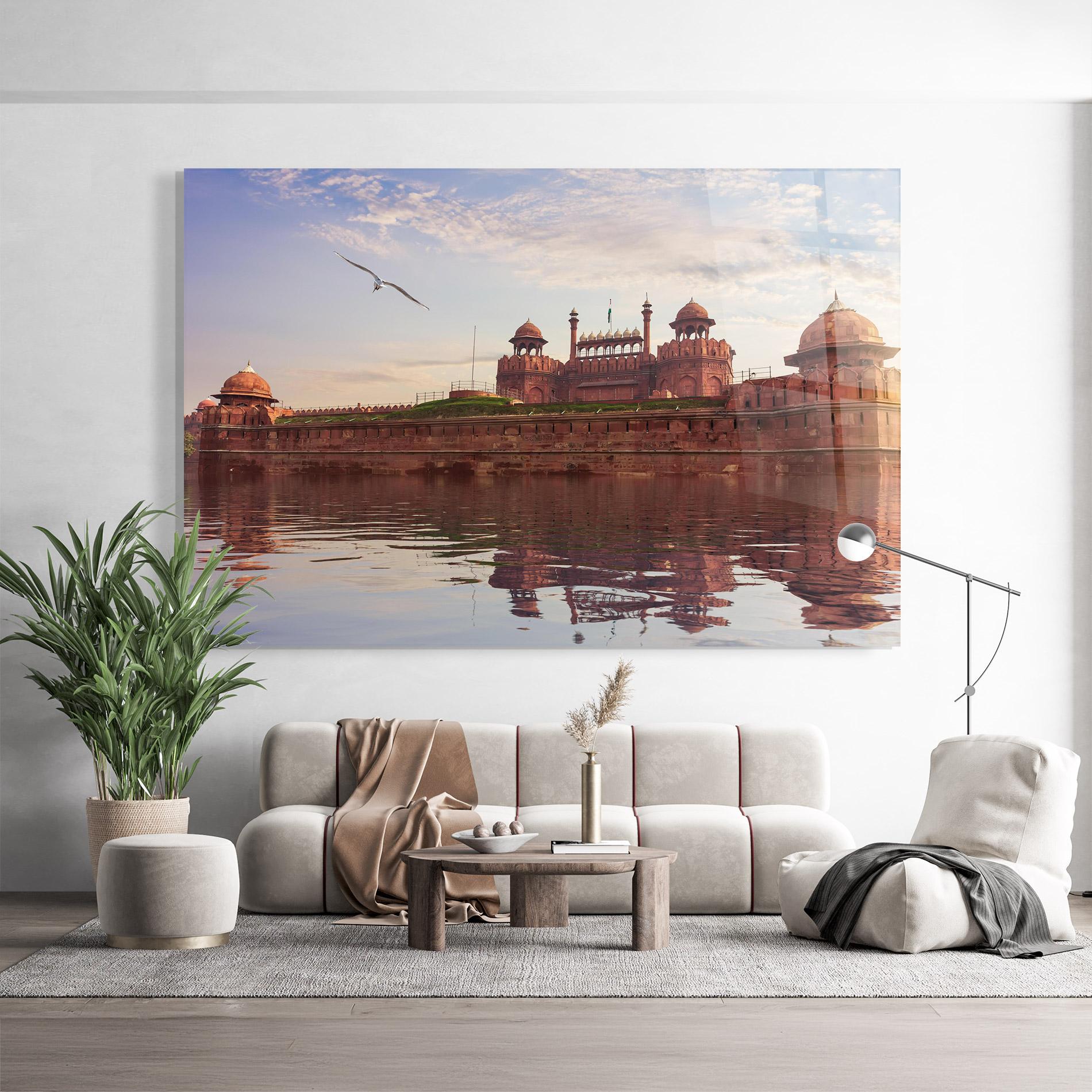 Glasbild Delhi India mockup 9