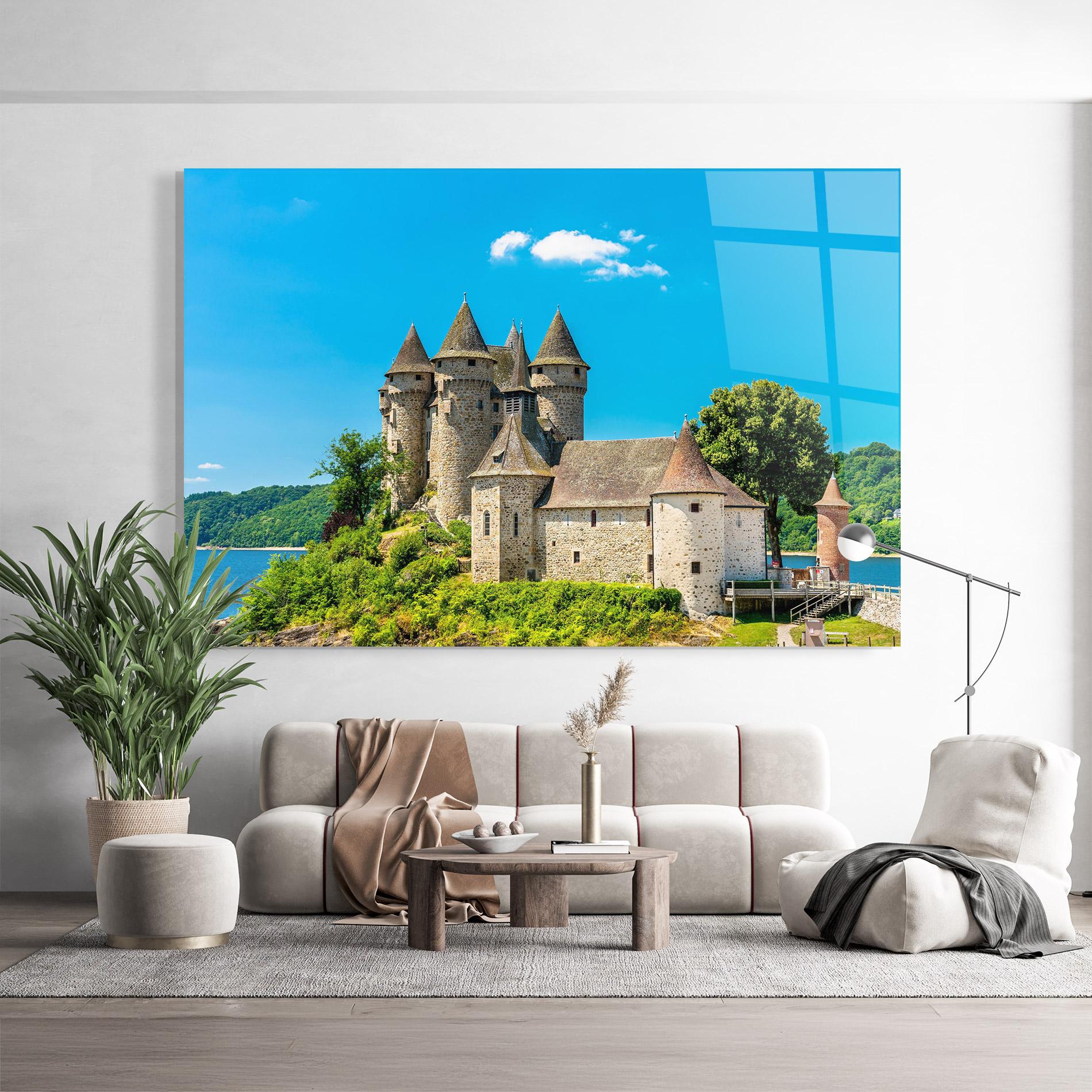 Glasbild Medieval Castle France mockup 9