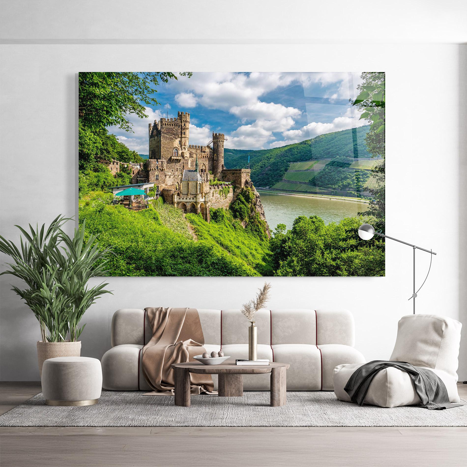 Glasbild Rheinstein Castle Germany mockup 9