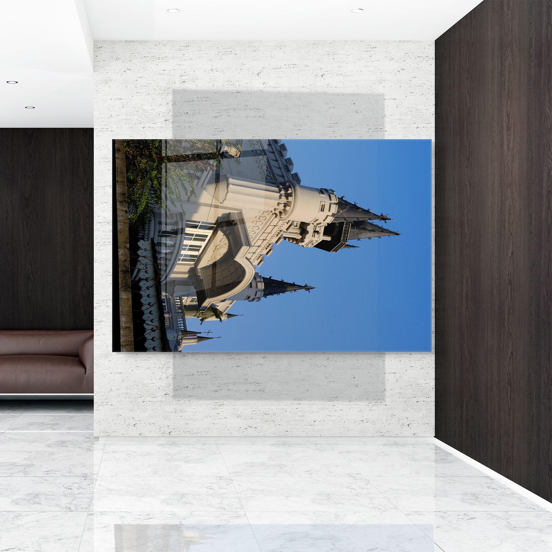 Glasbild Castle Blue mockup 9