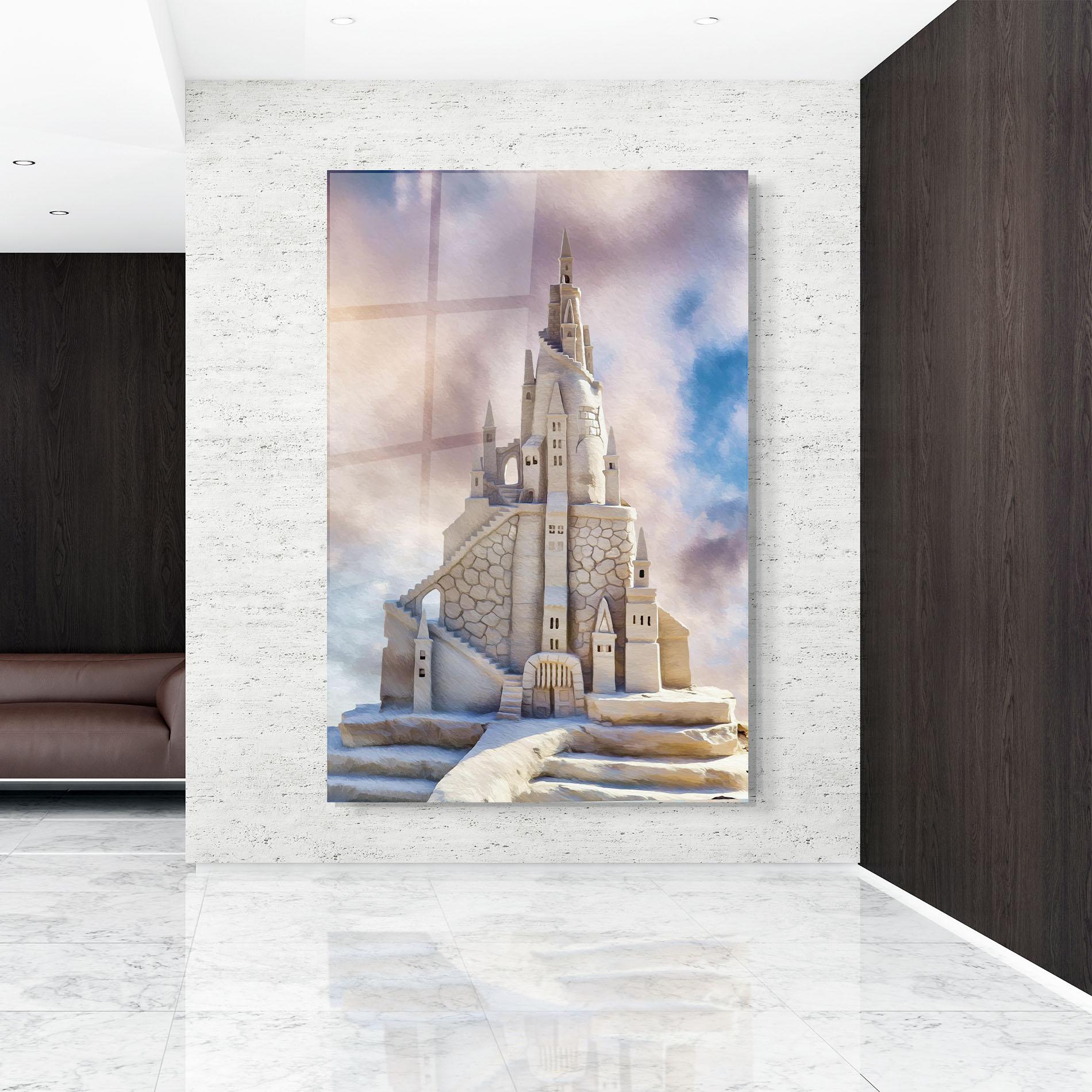 Glasbild Cream Castle mockup 9