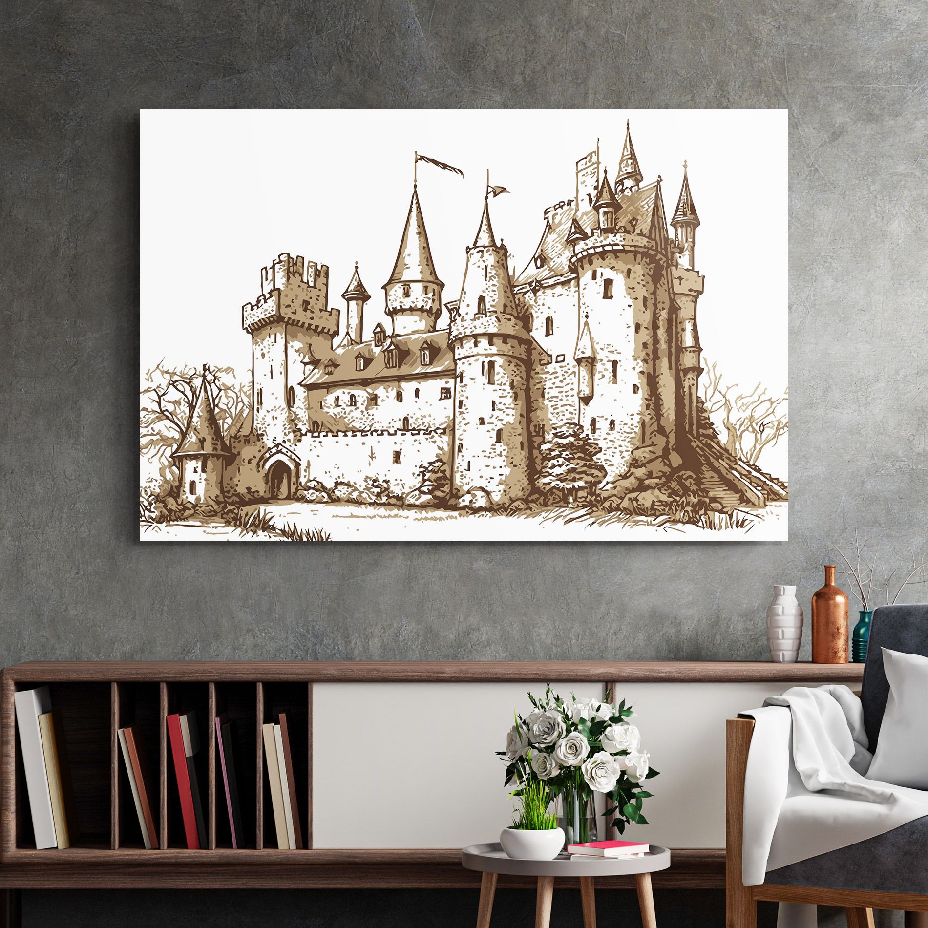 Brown Line Castle mockup 2