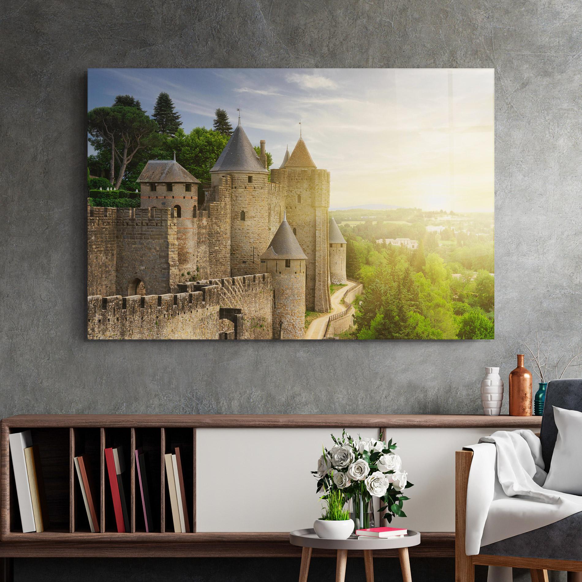 Glasbild Carcassonne France mockup 2